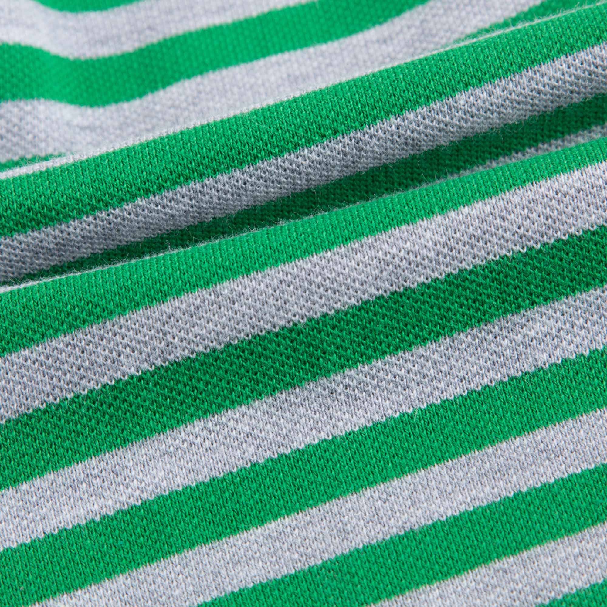 Baby Boys Green & Grey Striped Polo Shirt