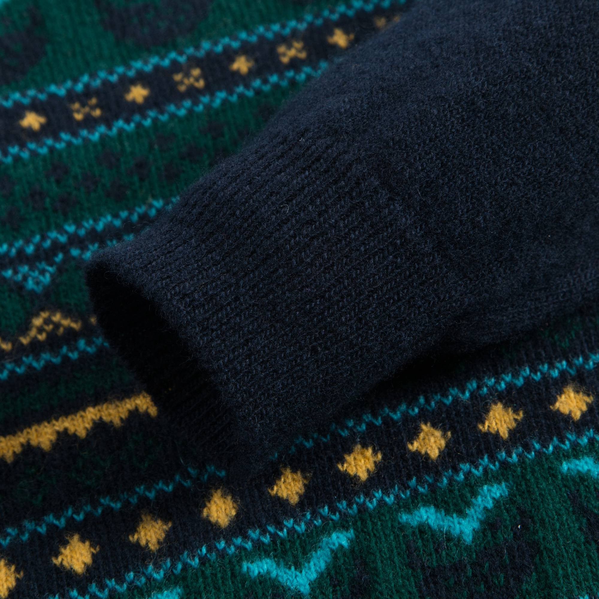 Boys Blue & Green Wool Sweater