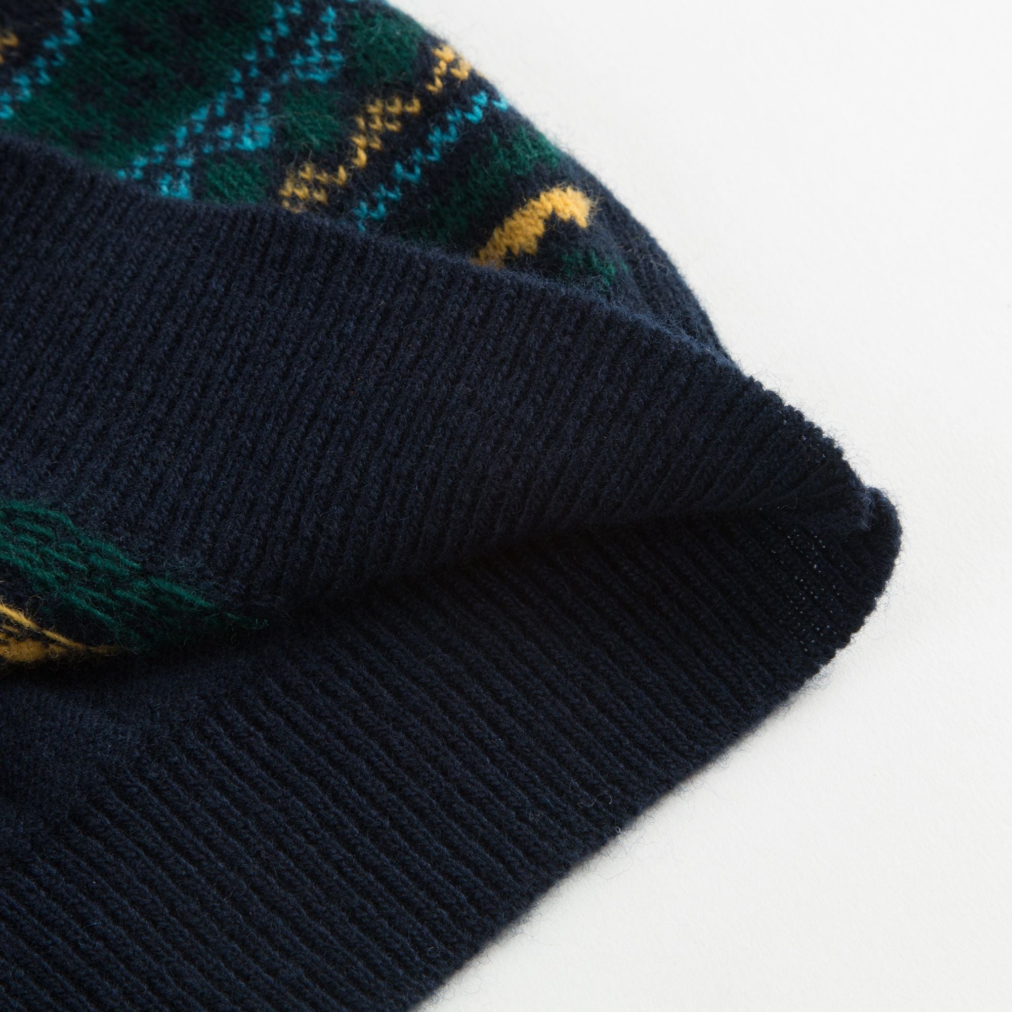 Boys Blue & Green Wool Sweater