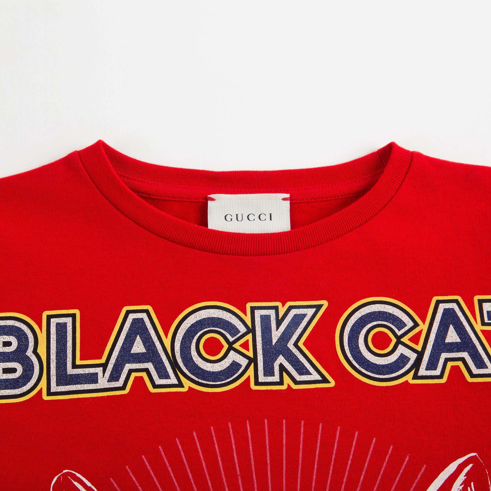 Boys & Girls Red "Black Cat" Cotton T-shirt