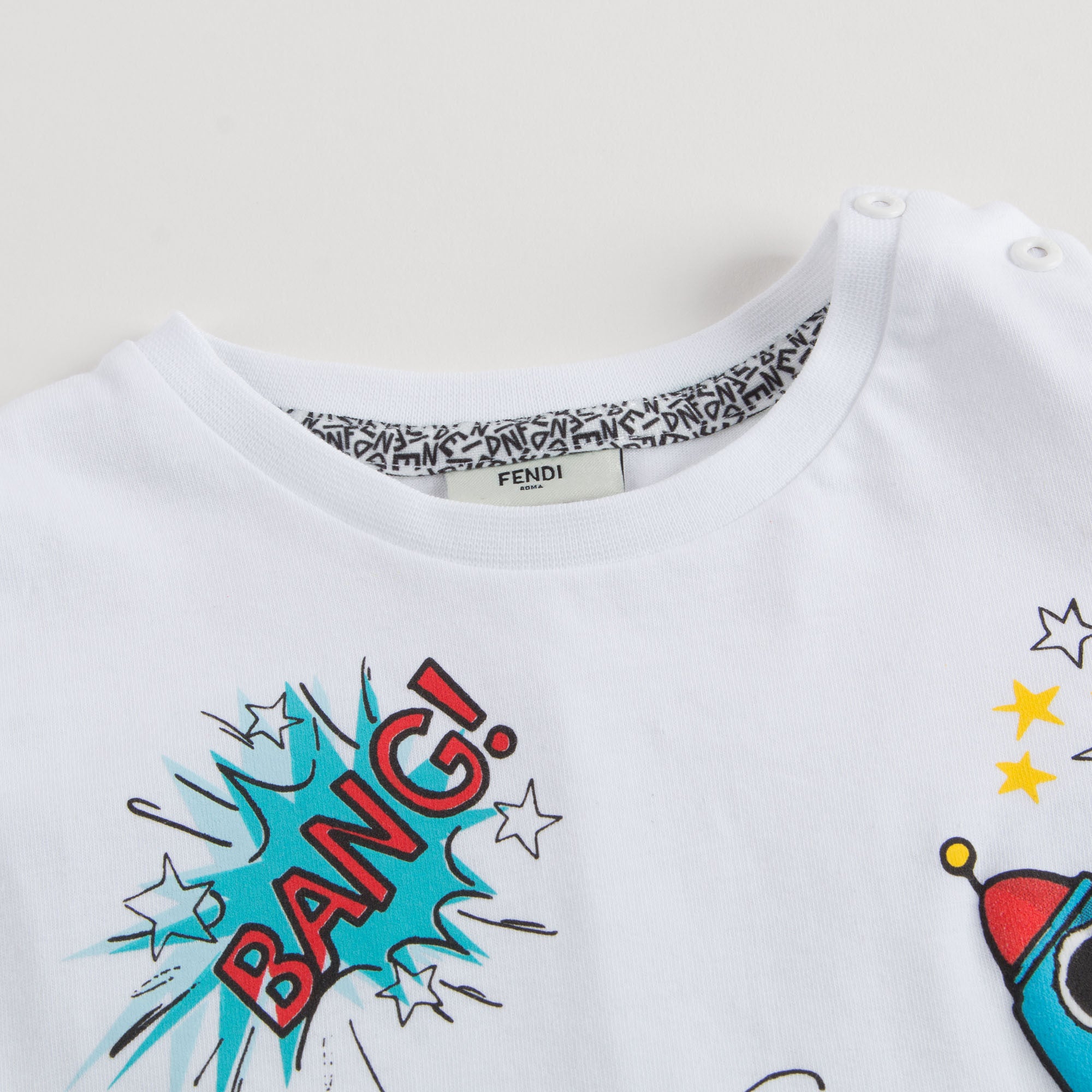 Baby Boys White Monster Robot T-Shirt