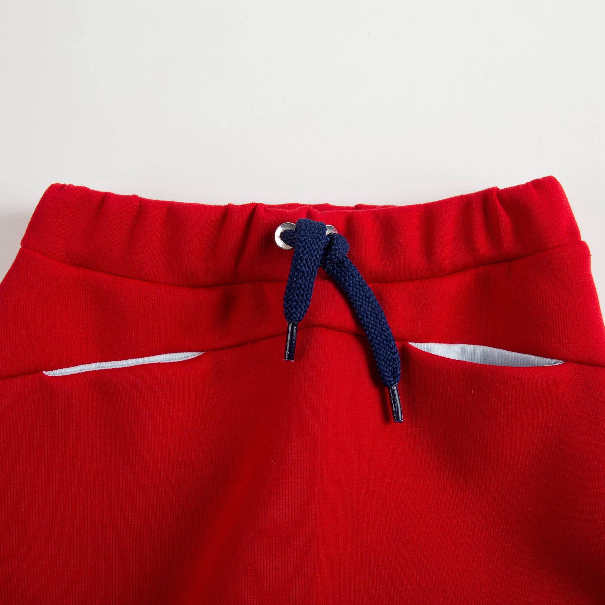 Baby Boys Red Cotton Trousers