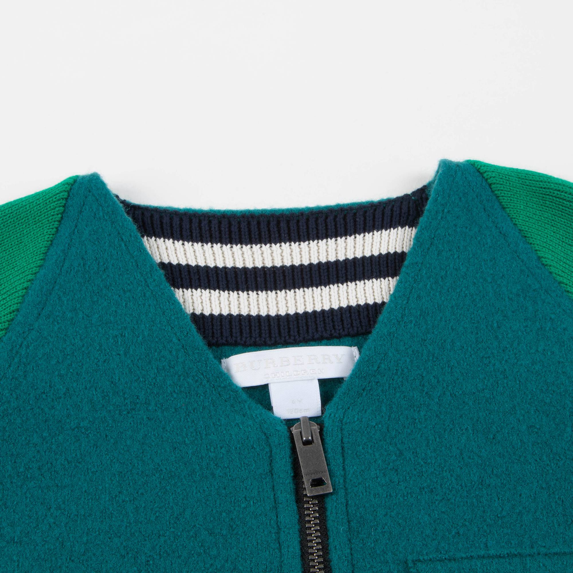 Boys Forest Green Merino Wool Cardigan