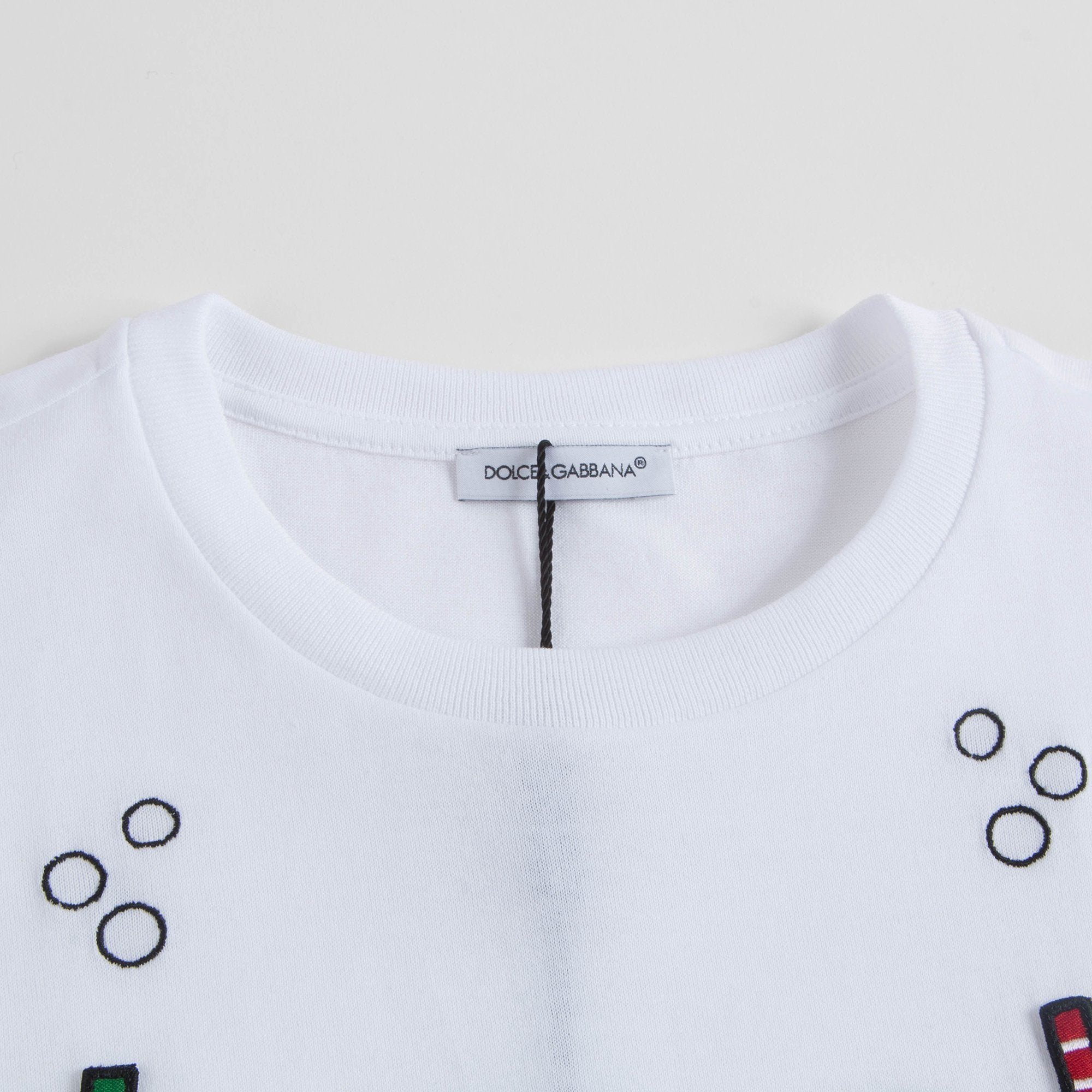 Boys Optical White Cotton T-shirt