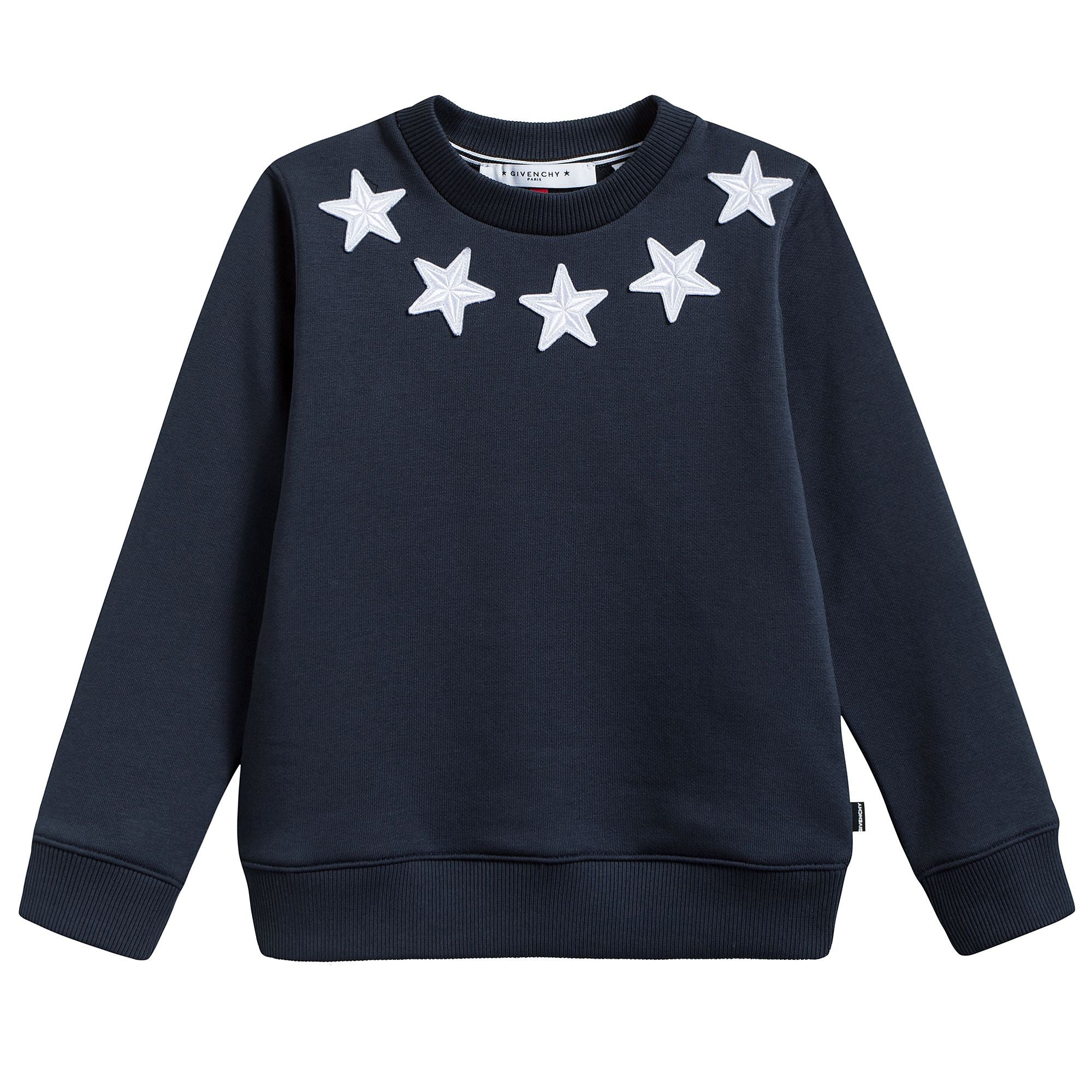 Boys Black Stars Printed Sweatshirt