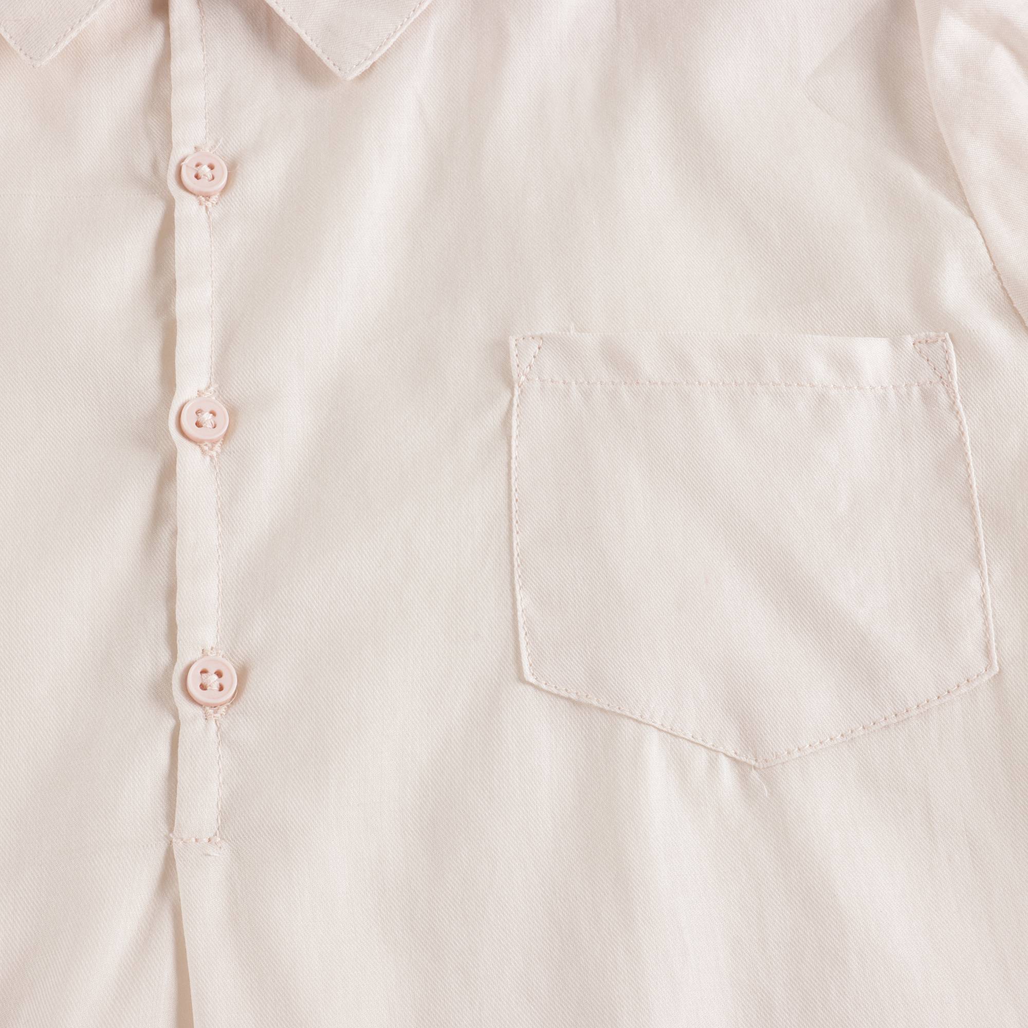 Boys & Girls White Cotton Shirt