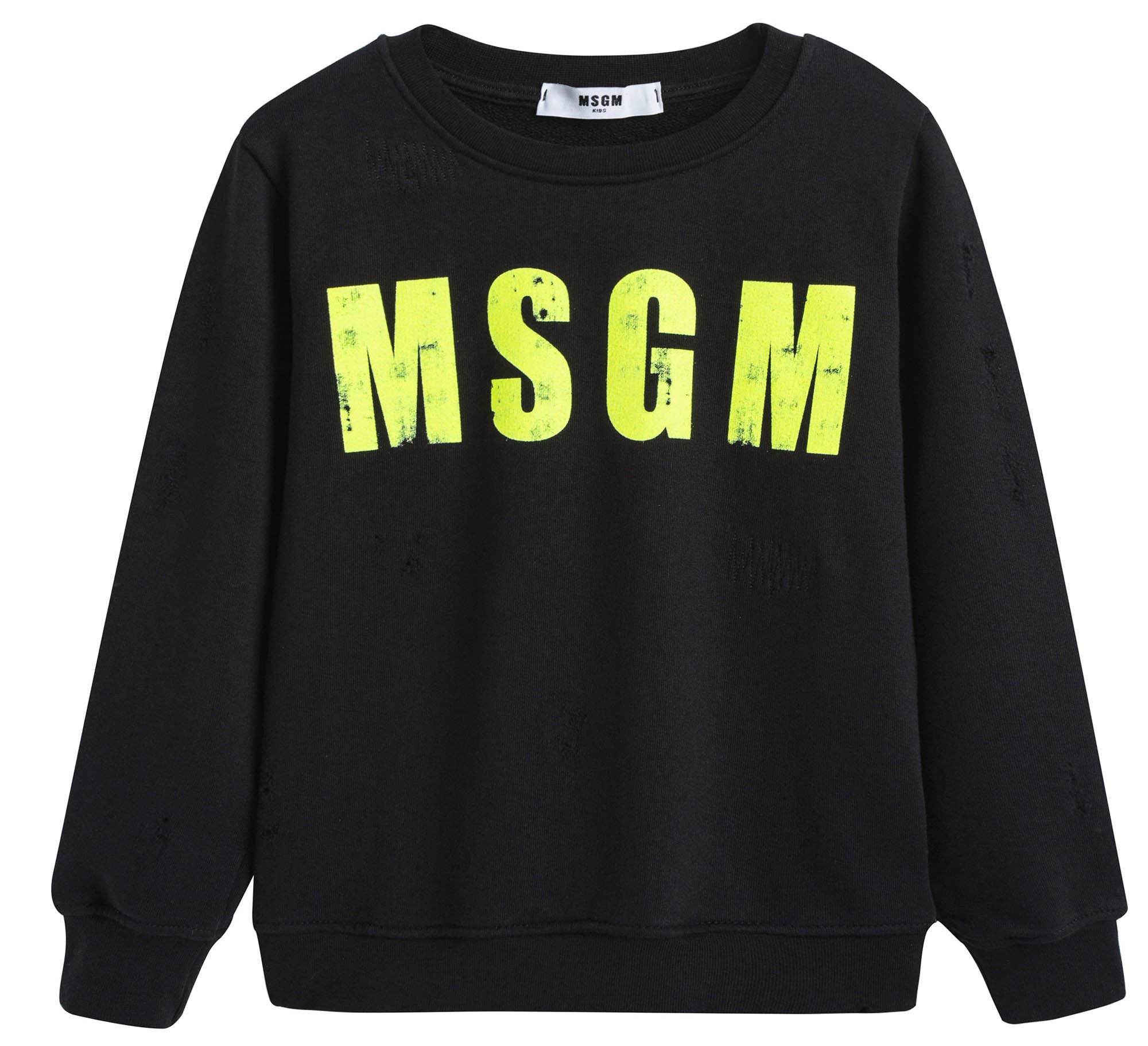 Boys Black Logo Cotton Sweatshirt