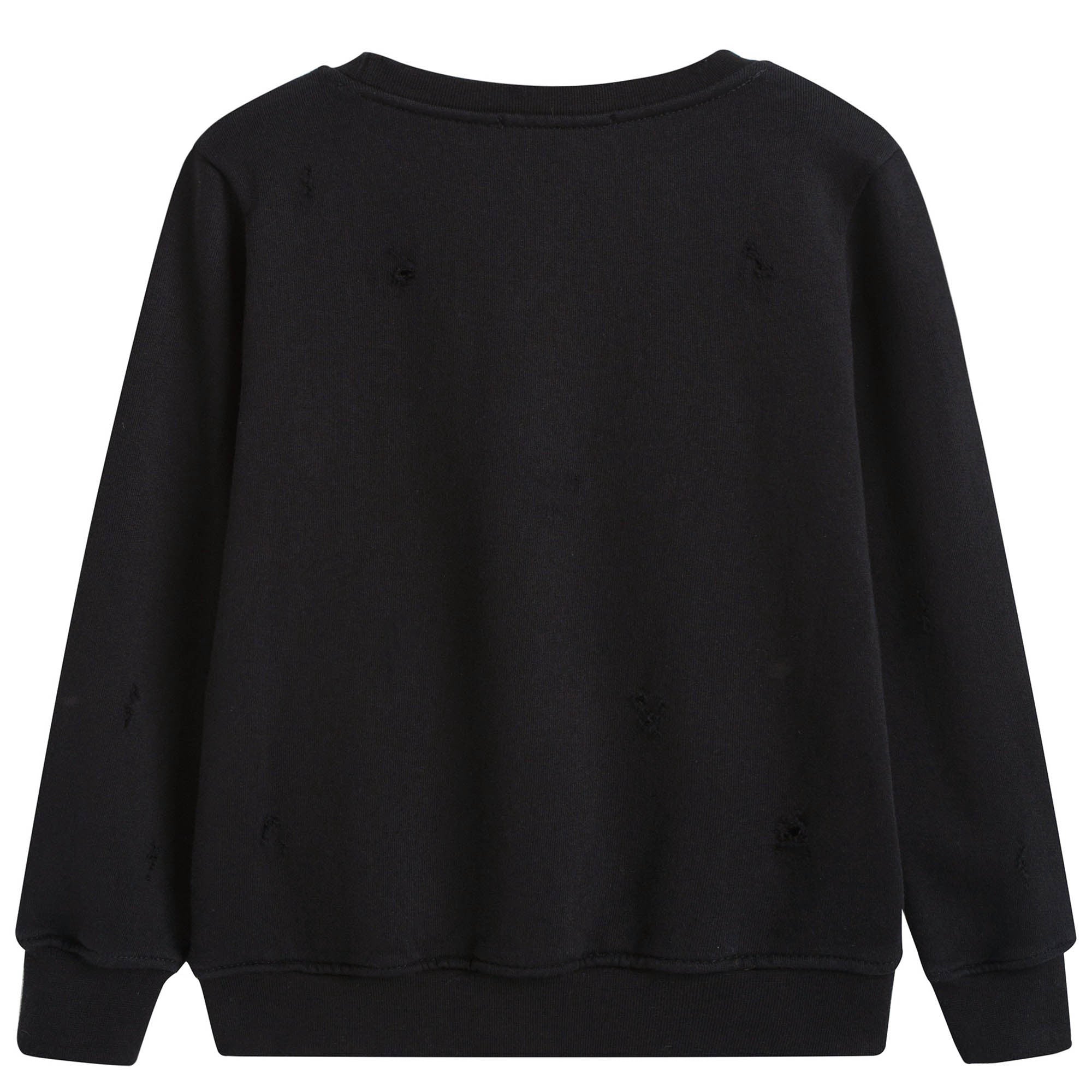 Boys Black Logo Cotton Sweatshirt