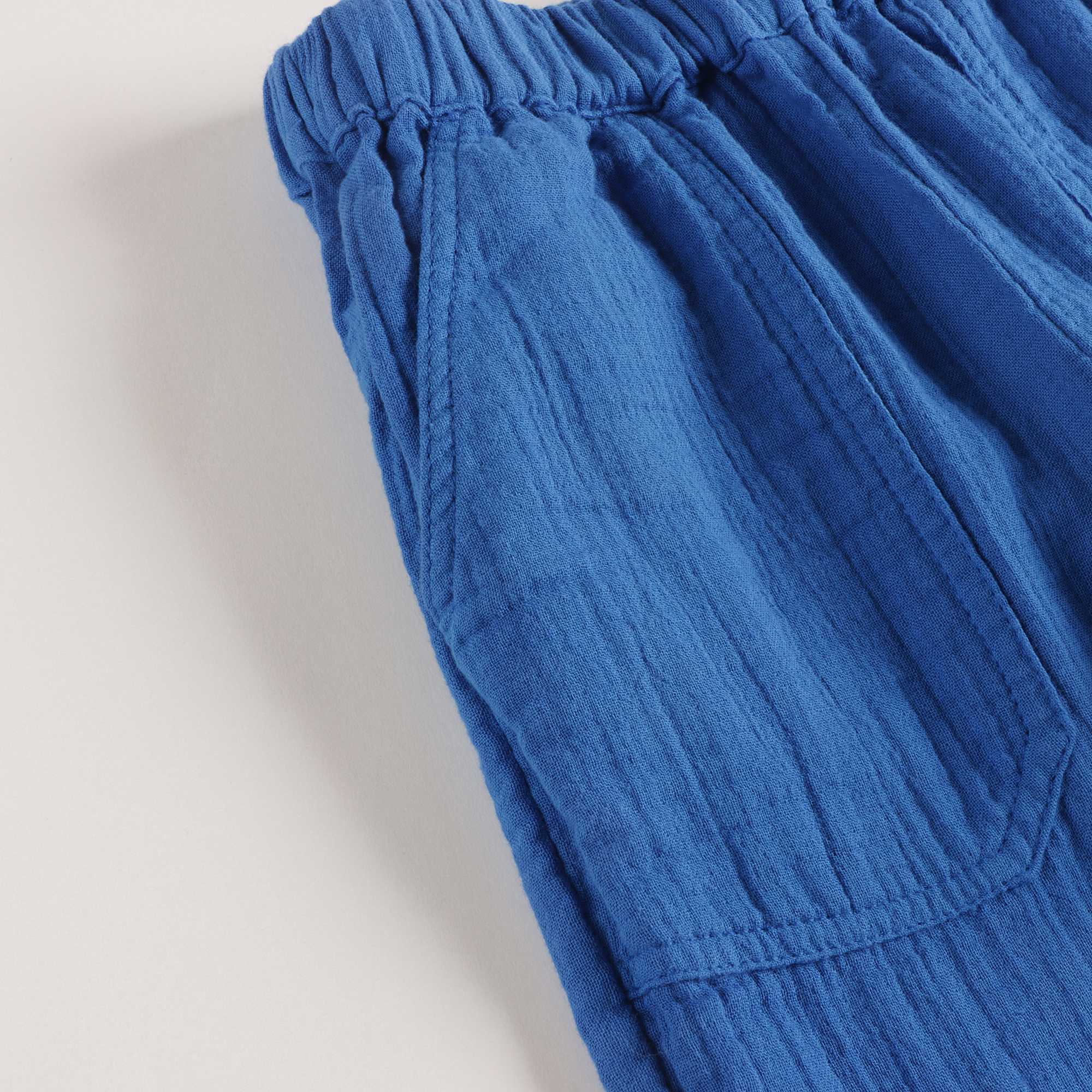 Boys Blue Cotton Trousers