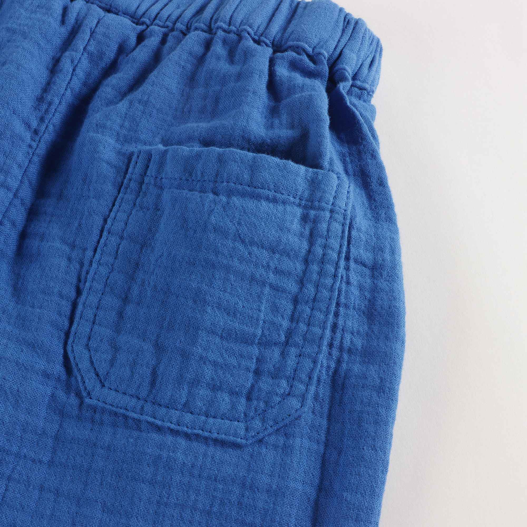 Boys Blue Cotton Trousers