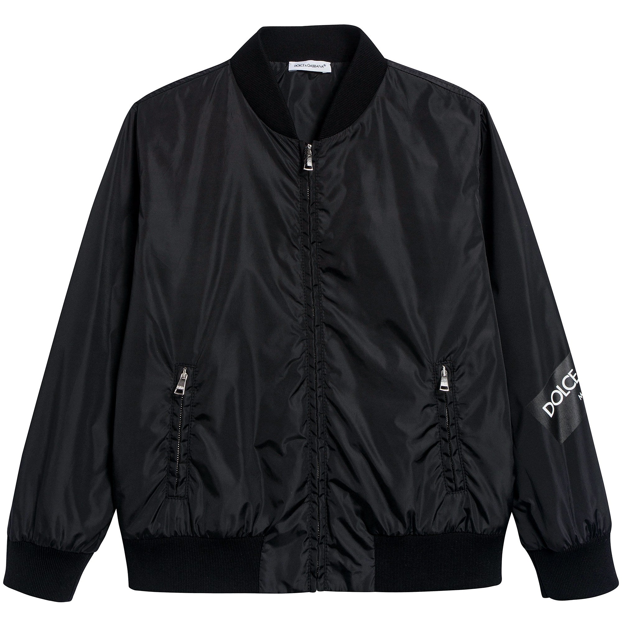 Boys Black Nylon Jacket