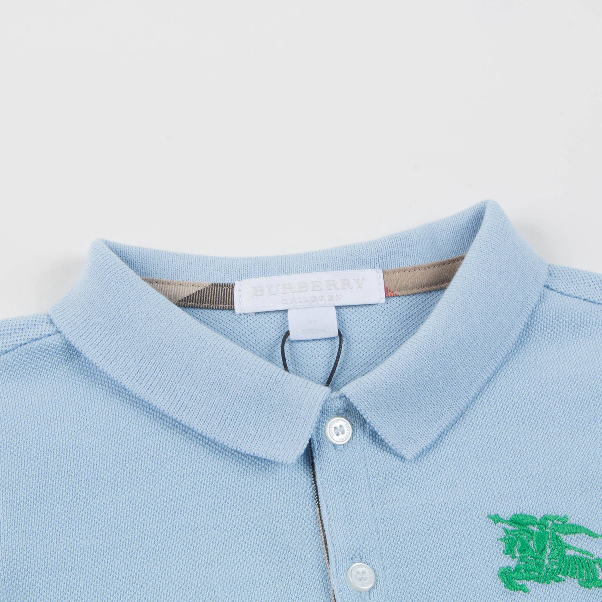 Baby Boys Sky Blue Cotton Polo Shirt