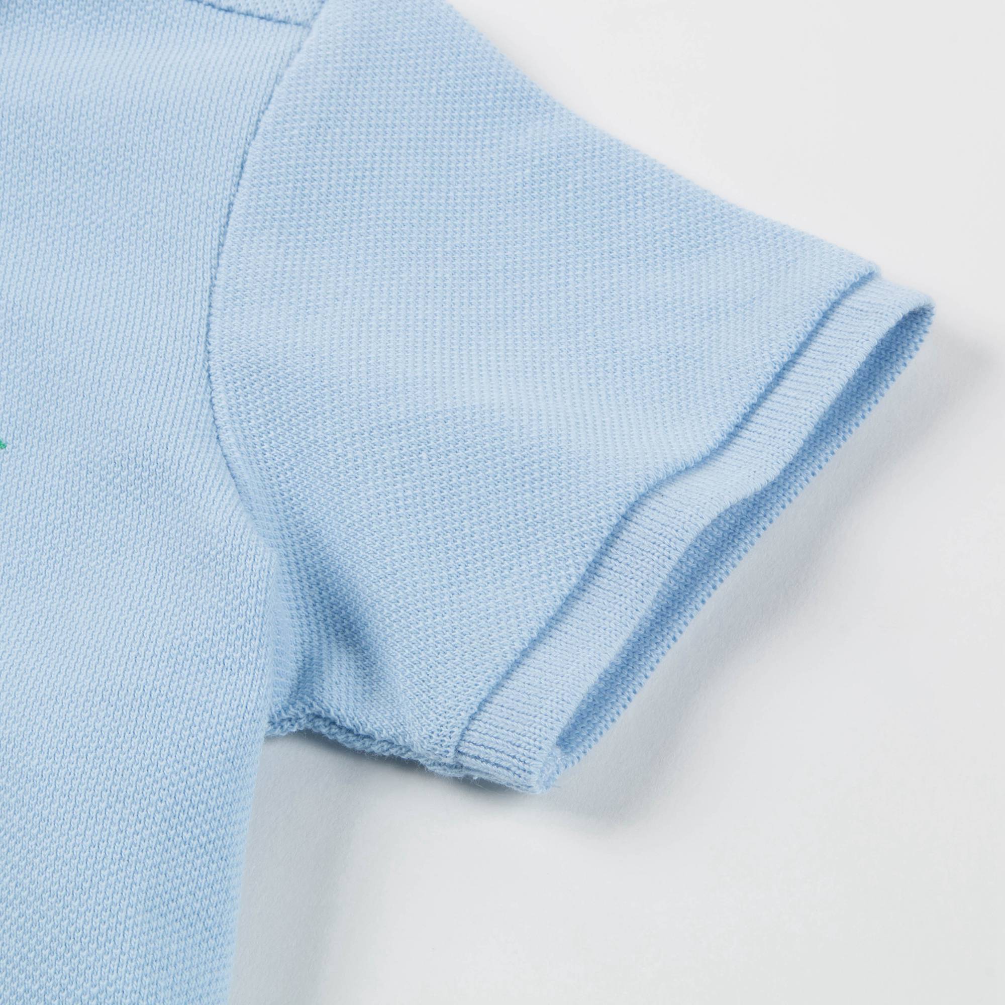 Baby Boys Sky Blue Cotton Polo Shirt