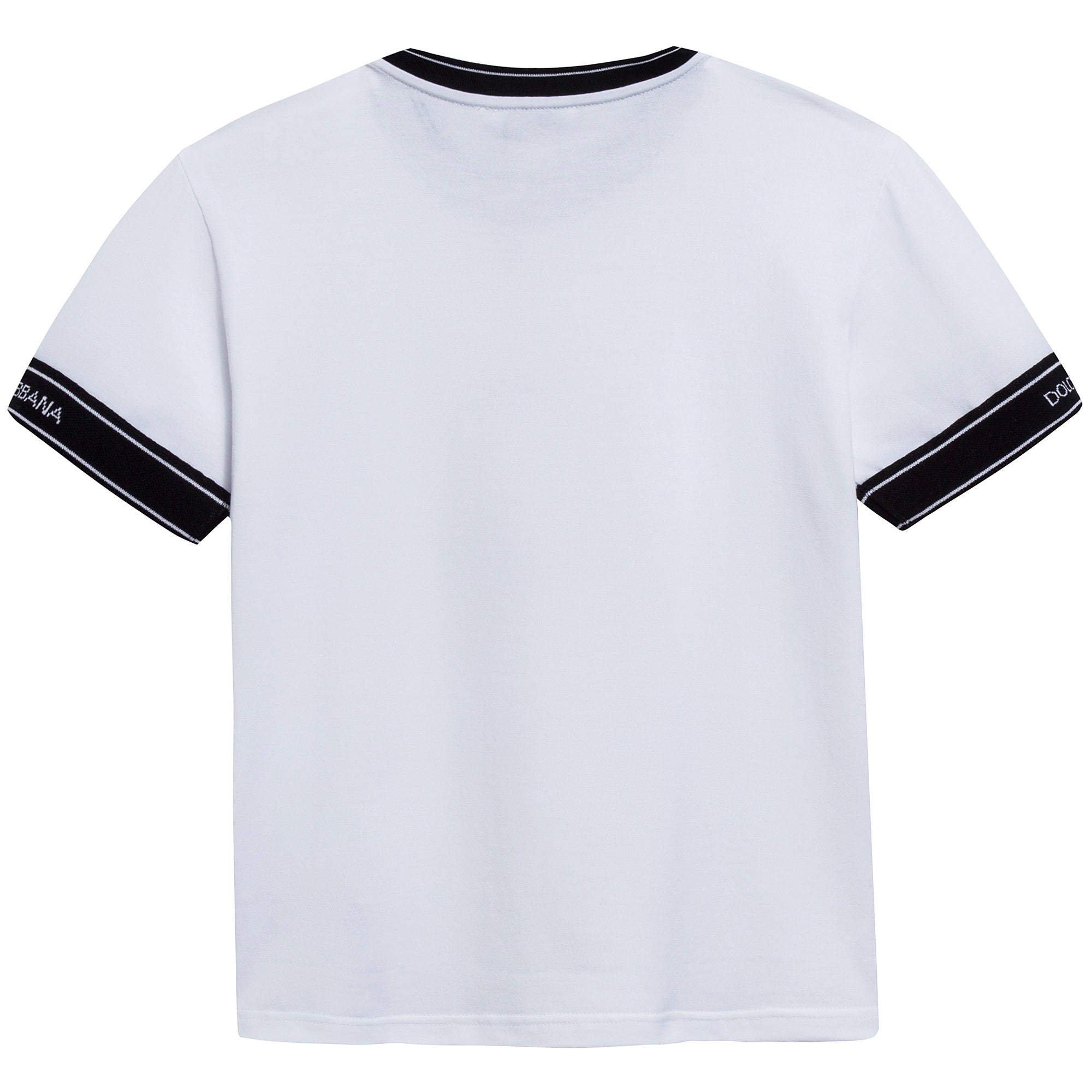 Boys White Logo Cotton T-shirt