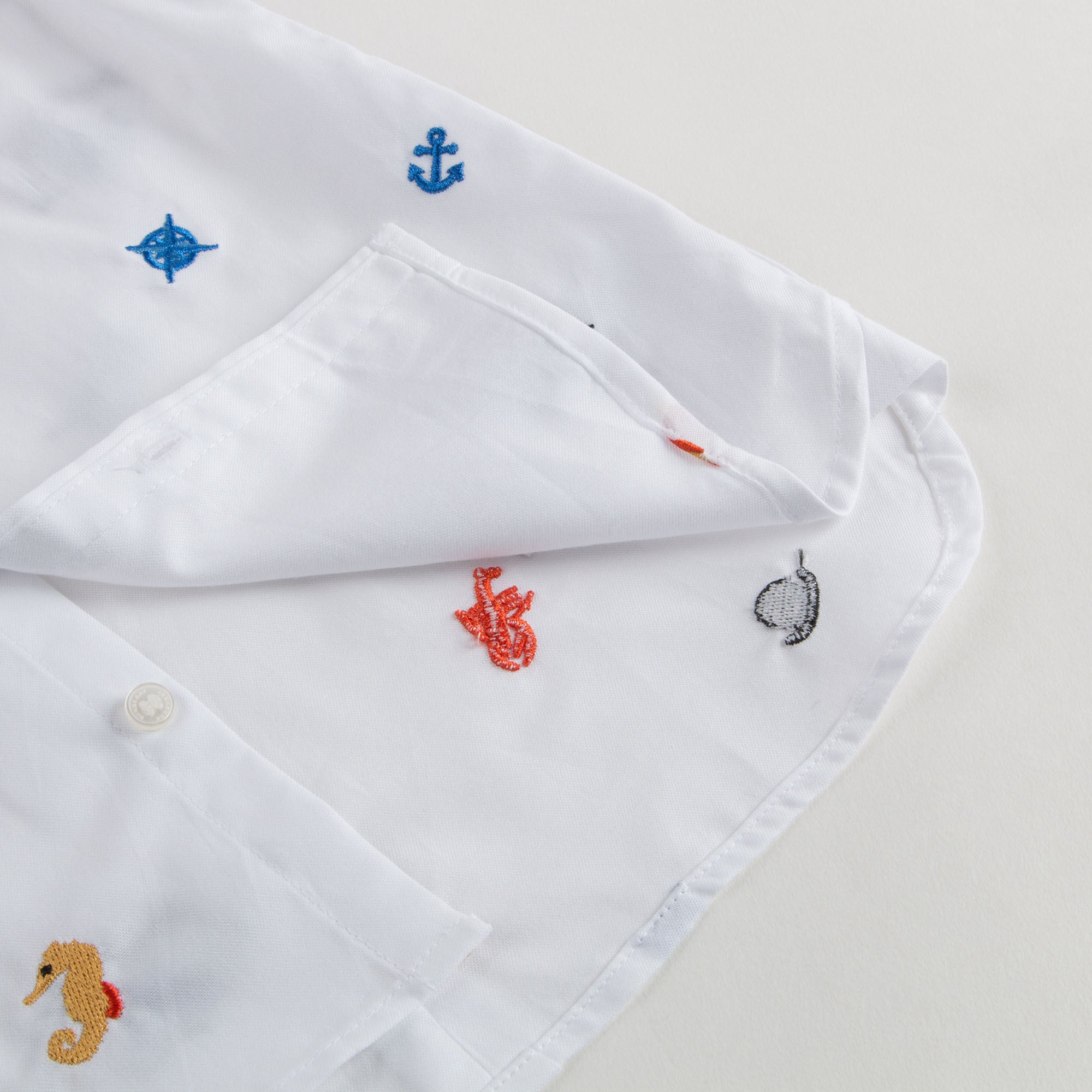 Baby Boys White Cotton Shirt