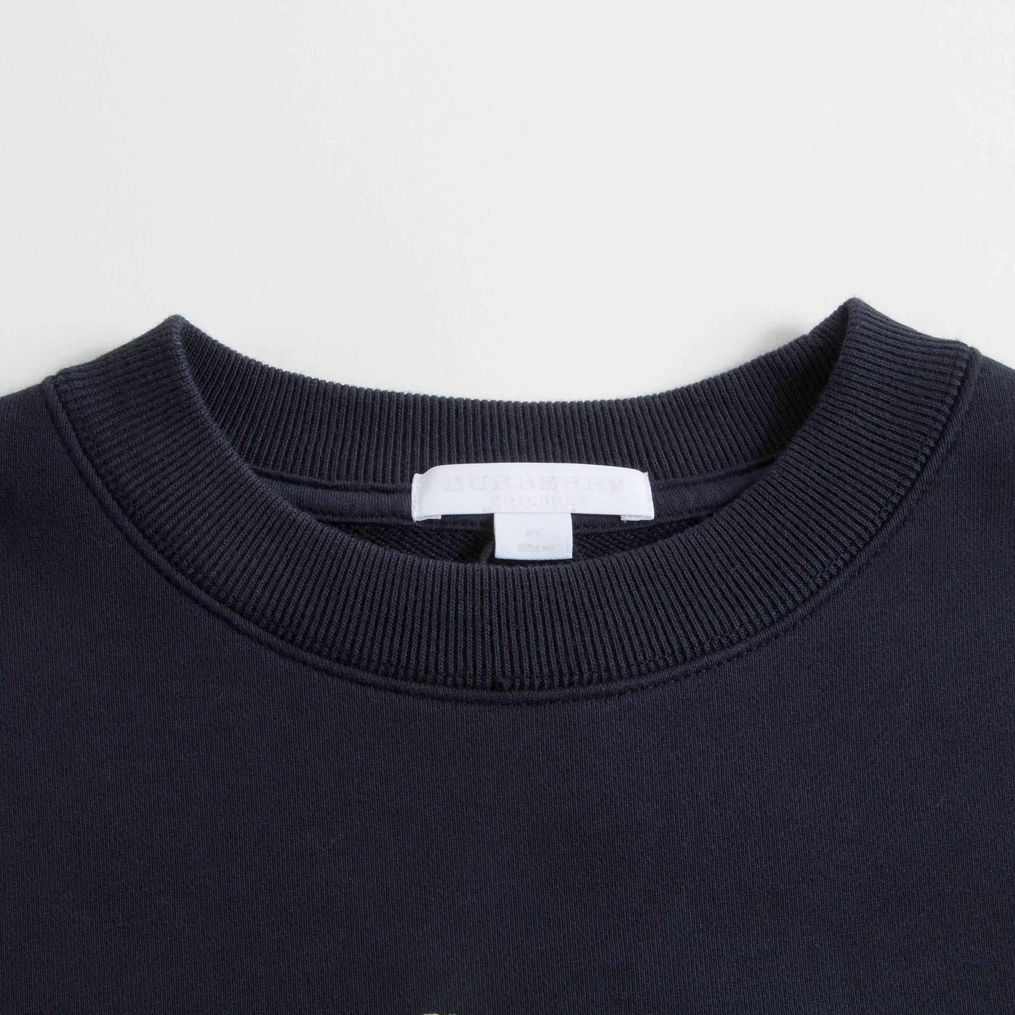 Boys Light Navy Cotton Sweater