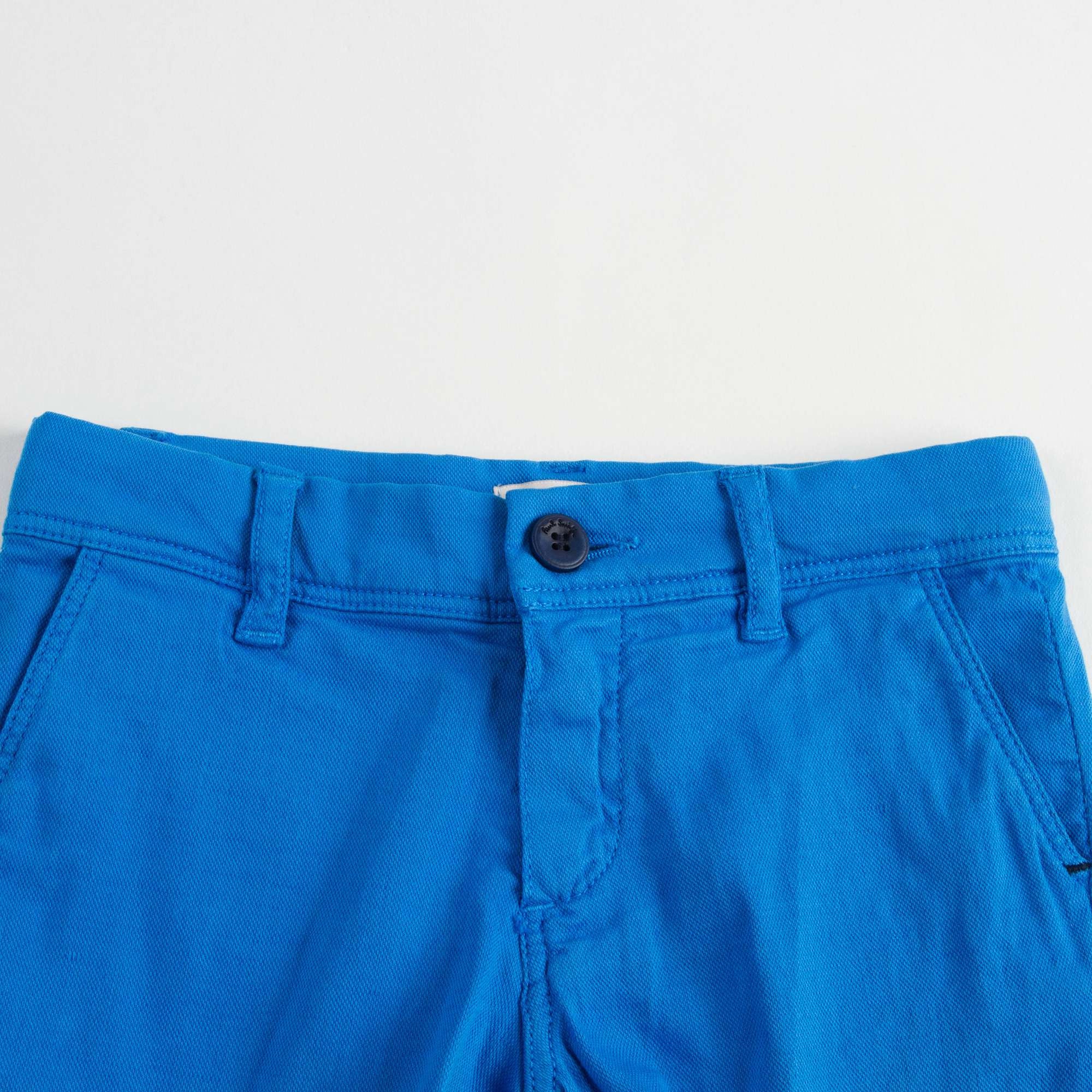 Boys Blue Cotton Printed Cuffs Short