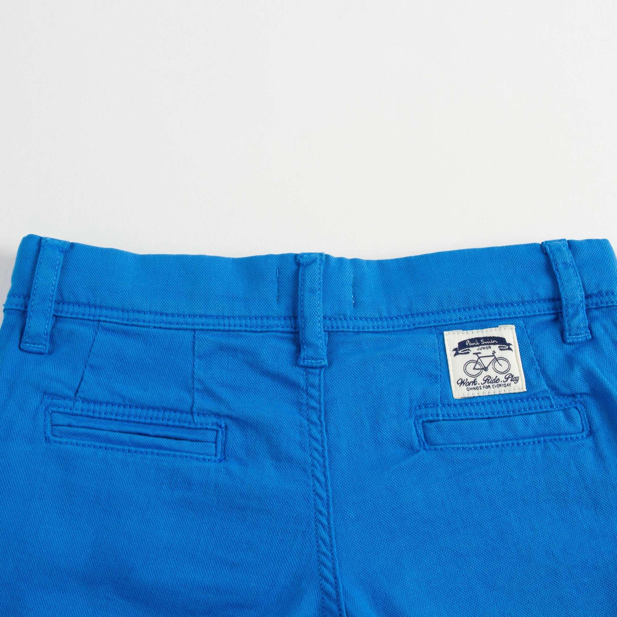 Boys Blue Cotton Printed Cuffs Short