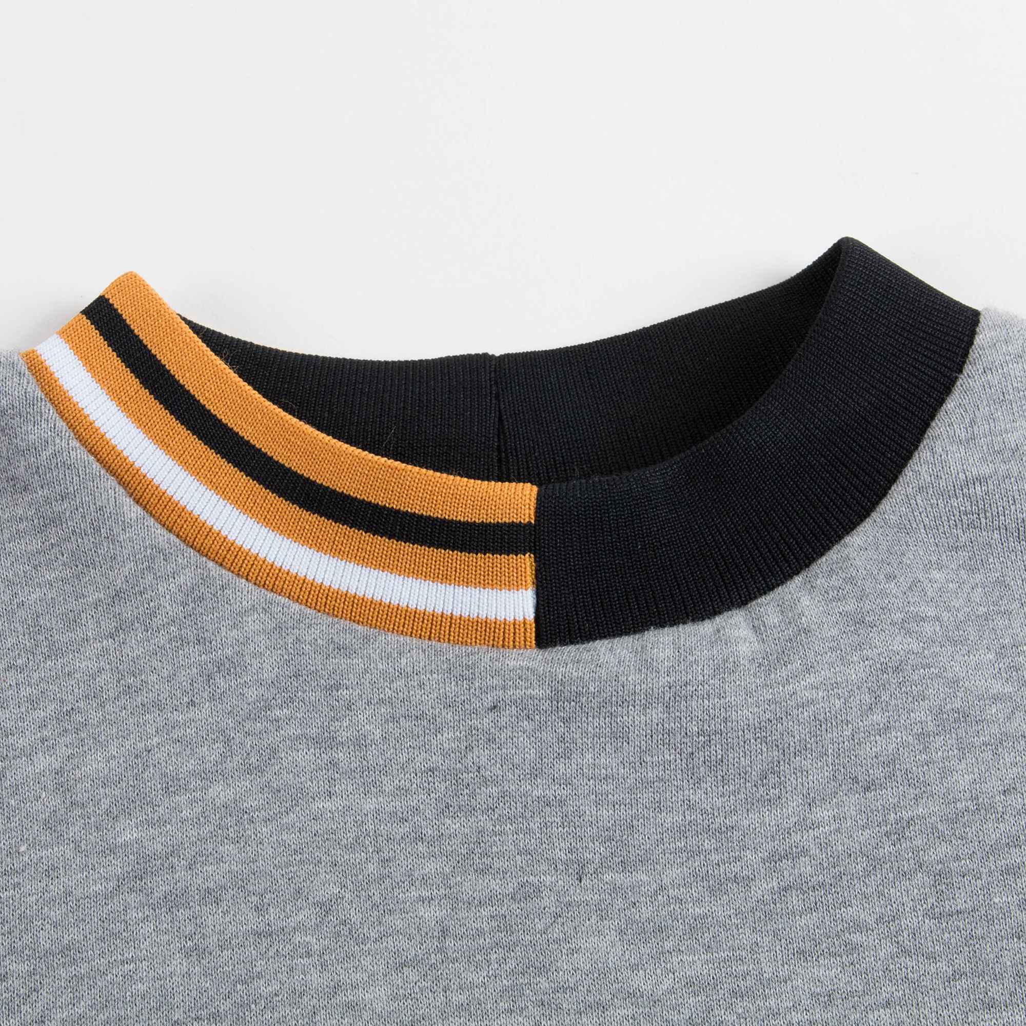 Boys Dark Grey Cotton Sweatshirt