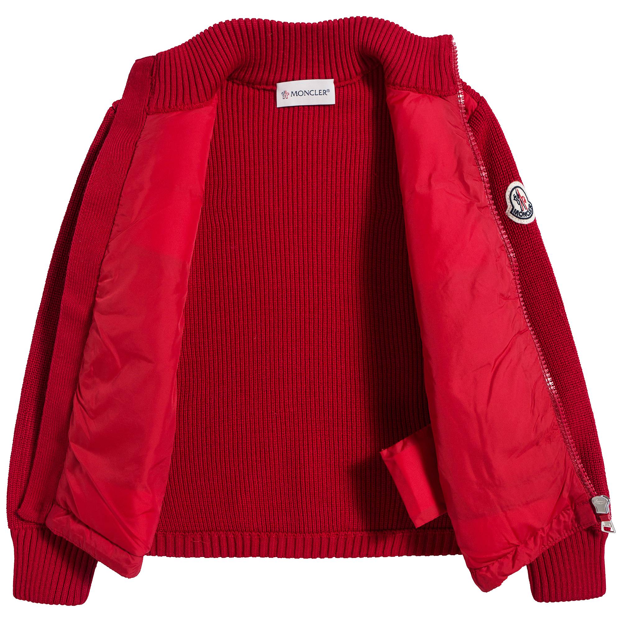 Boys Red "MAGLIA TRICOT" Cardigan