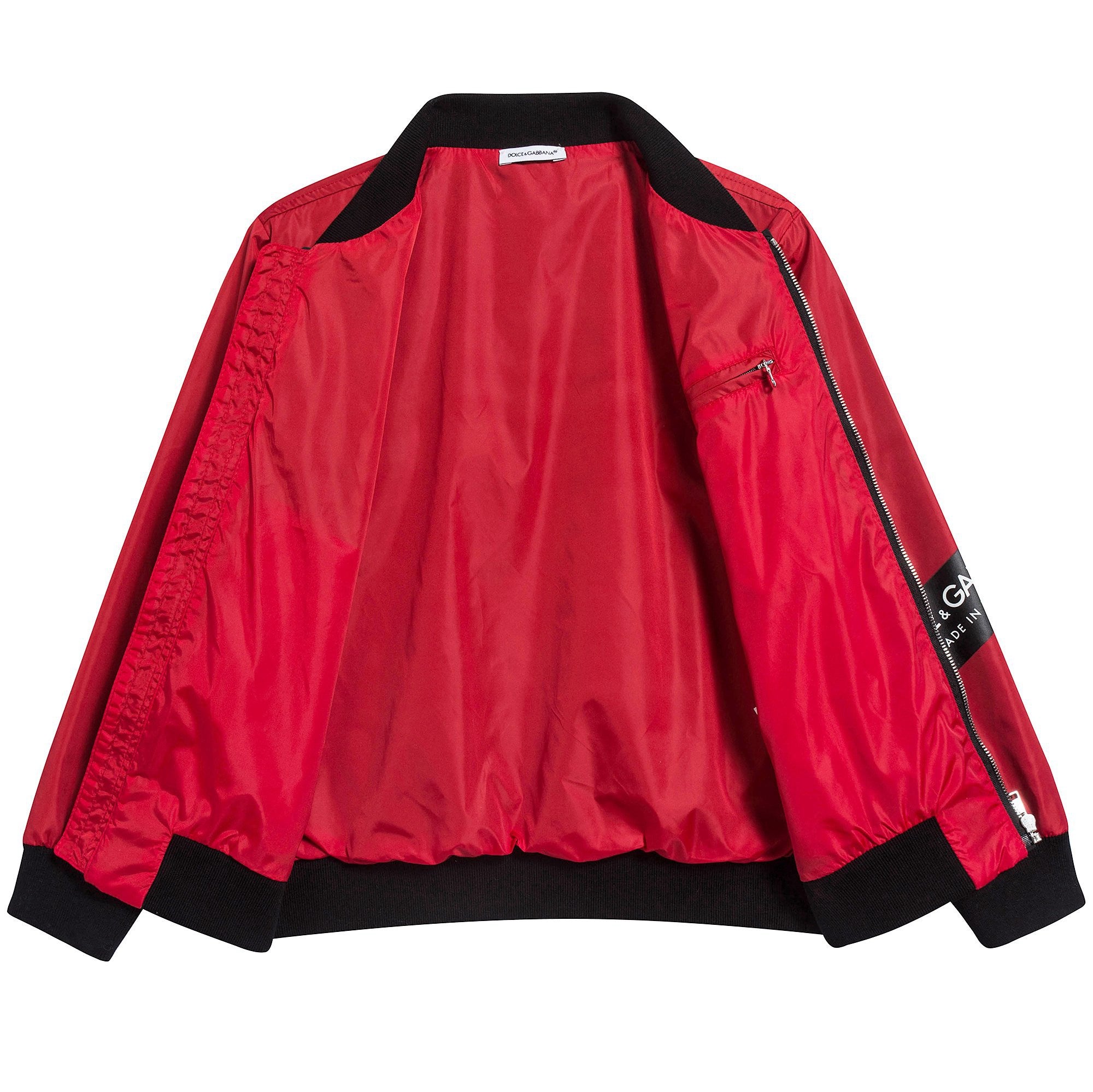 Boys Red Nylon Coat