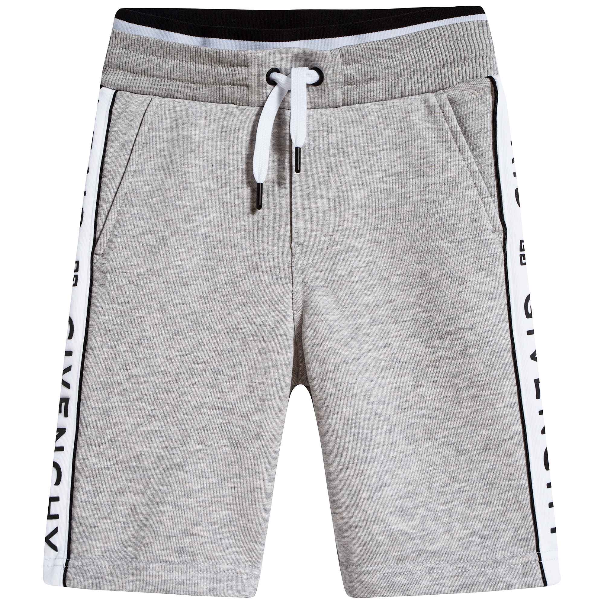 Boys Grey Cotton Shorts