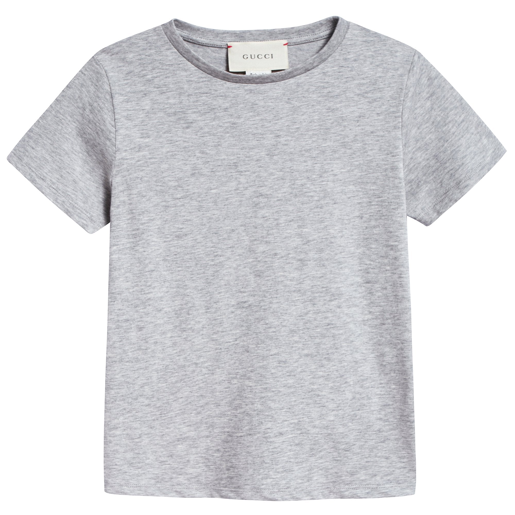 Boys Light Grey Cotton T-shirt