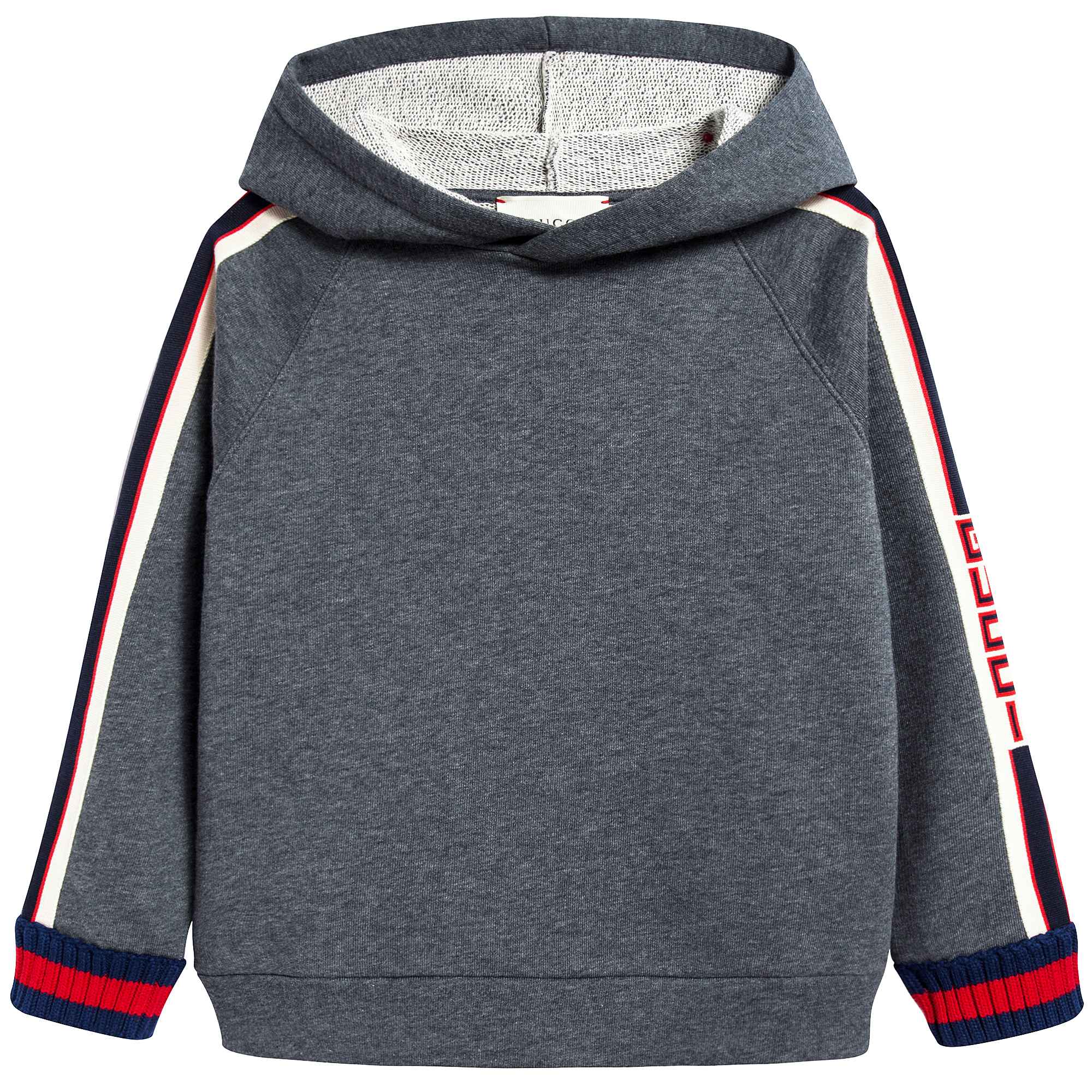 Boys Grey Logo Cotton Sweatshirt