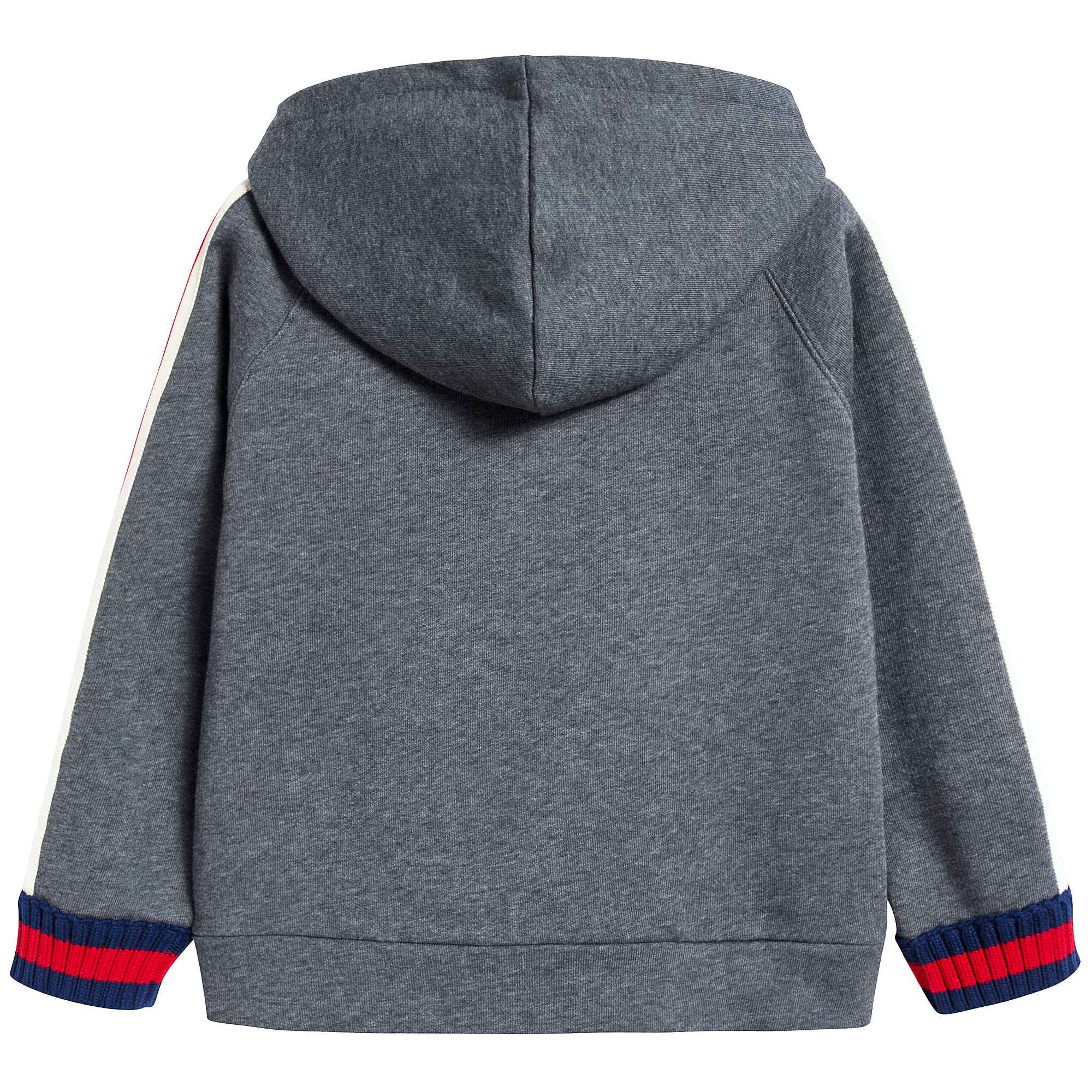 Boys Grey Logo Cotton Sweatshirt