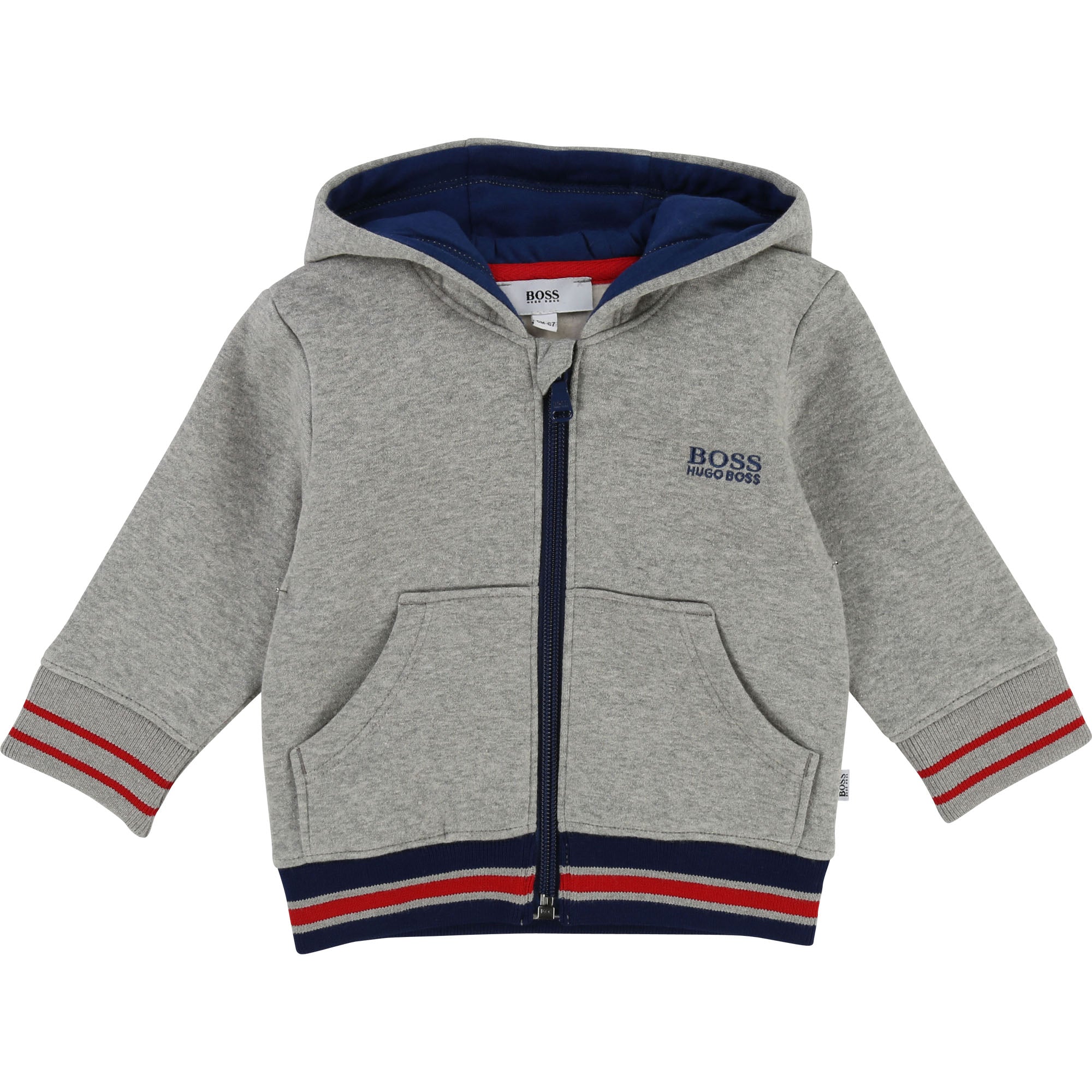 Baby Boys Grey Chine Cotton Cardigan