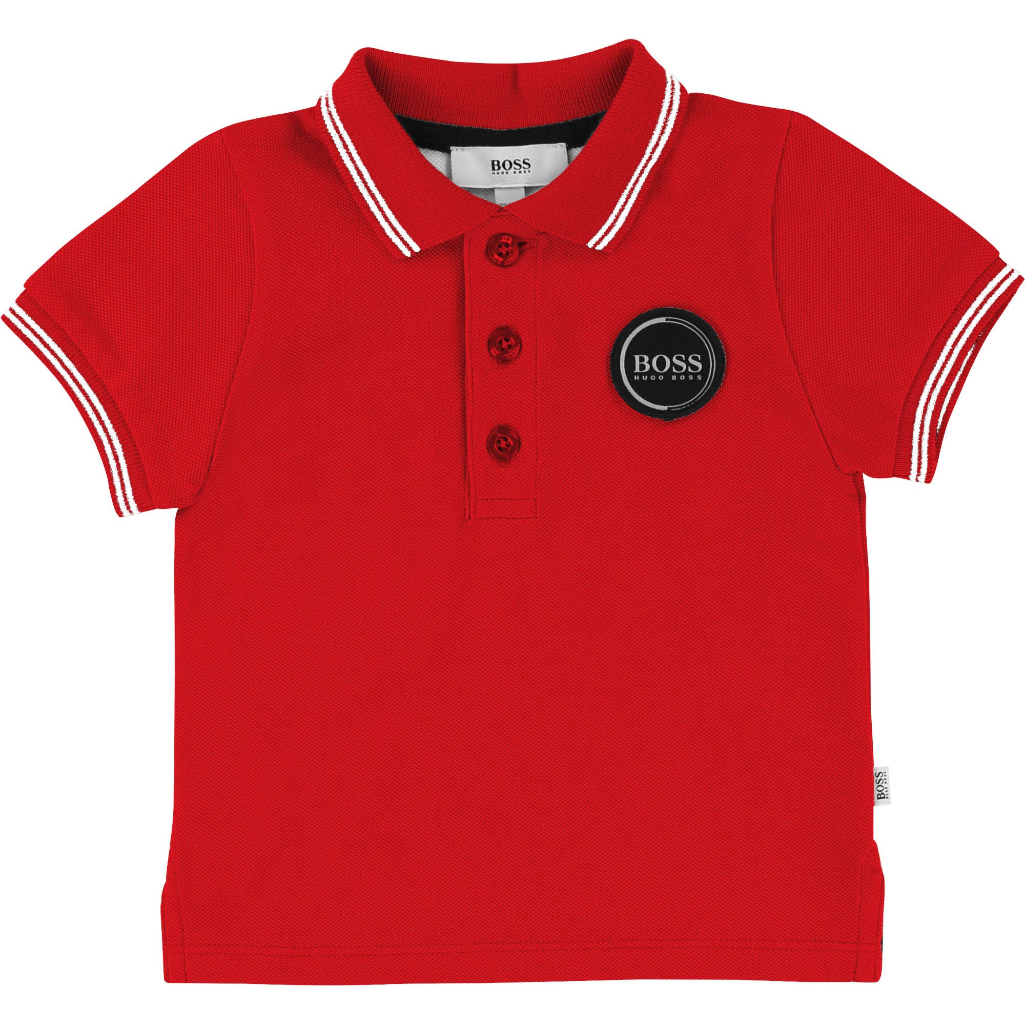 Baby Boys Pop Red Cotton Polo Shirt