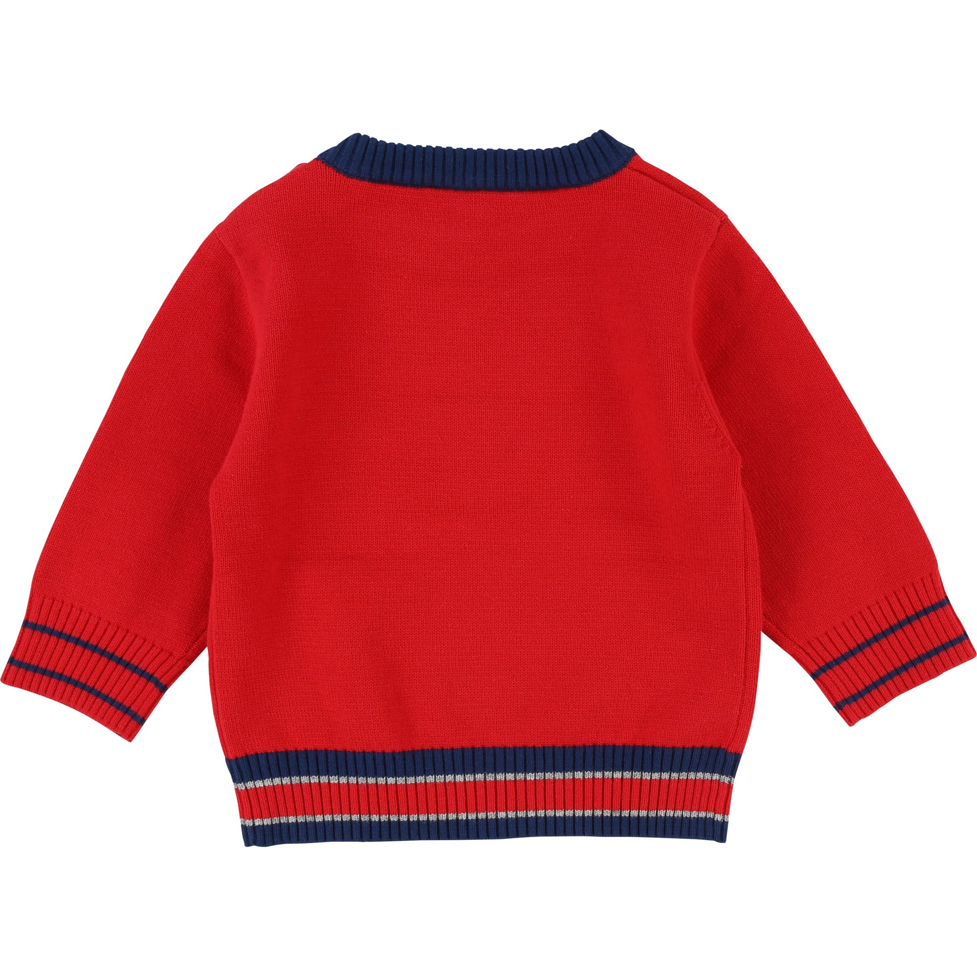 Baby Boys Pop Red Cotton Sweater