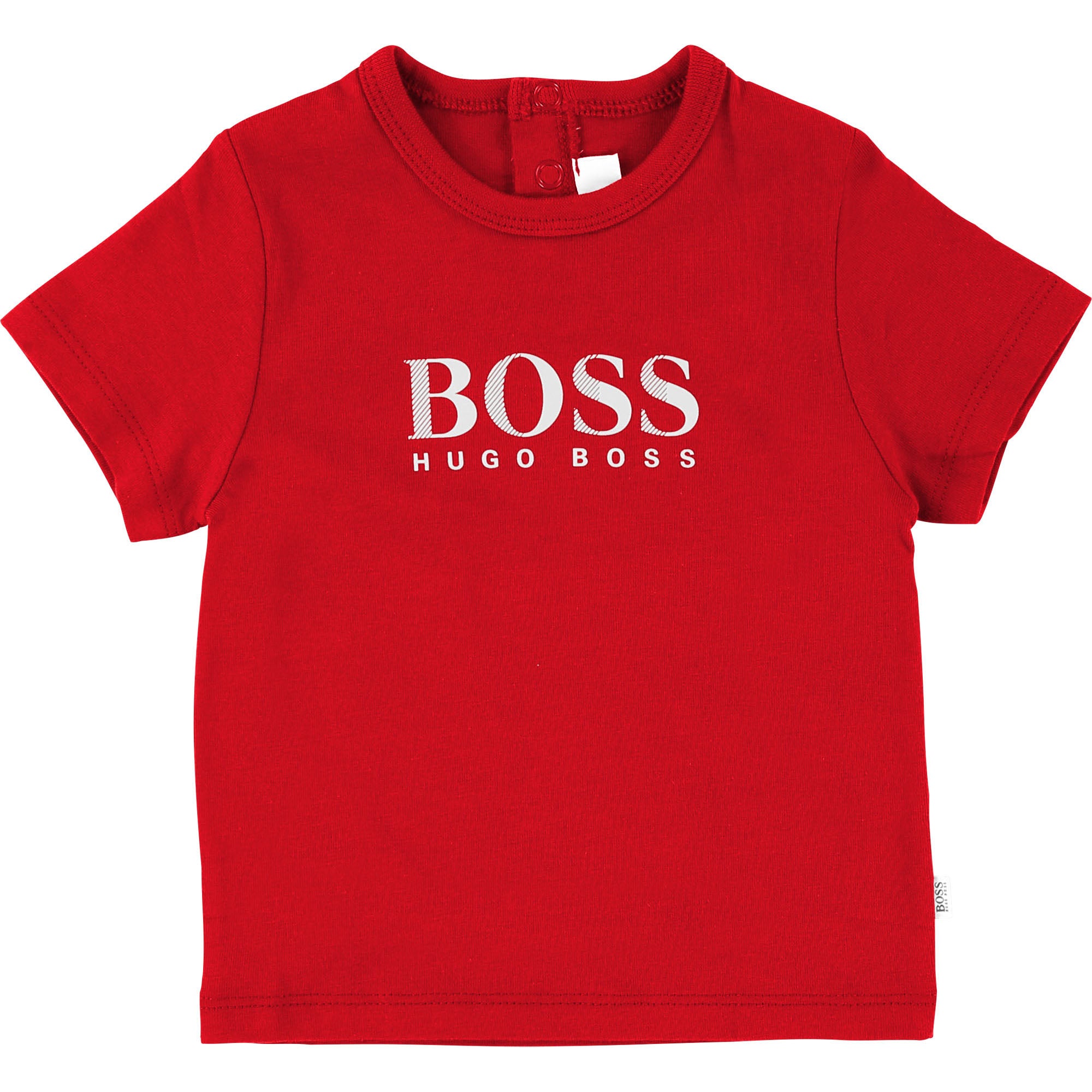 Baby Boys Pop Red Cotton T-shirt