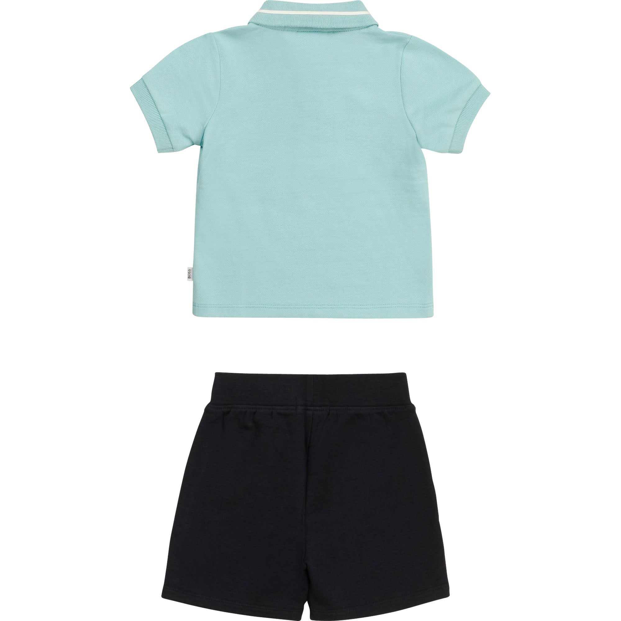 Baby Boys Cyan Logo Cotton Set