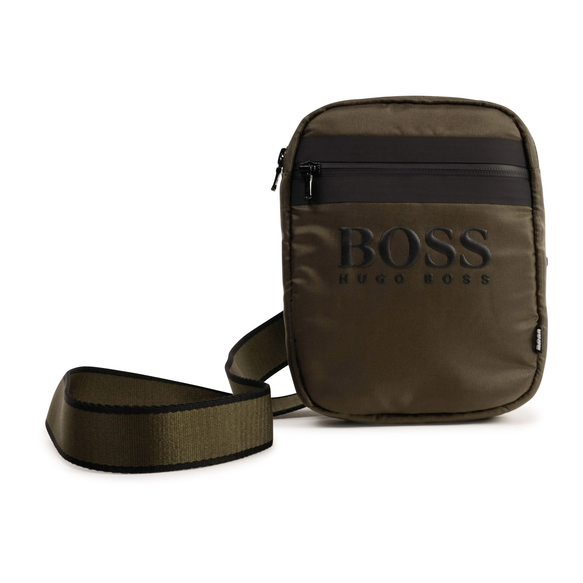 Boys Dark Green Logo Shoulder Bag