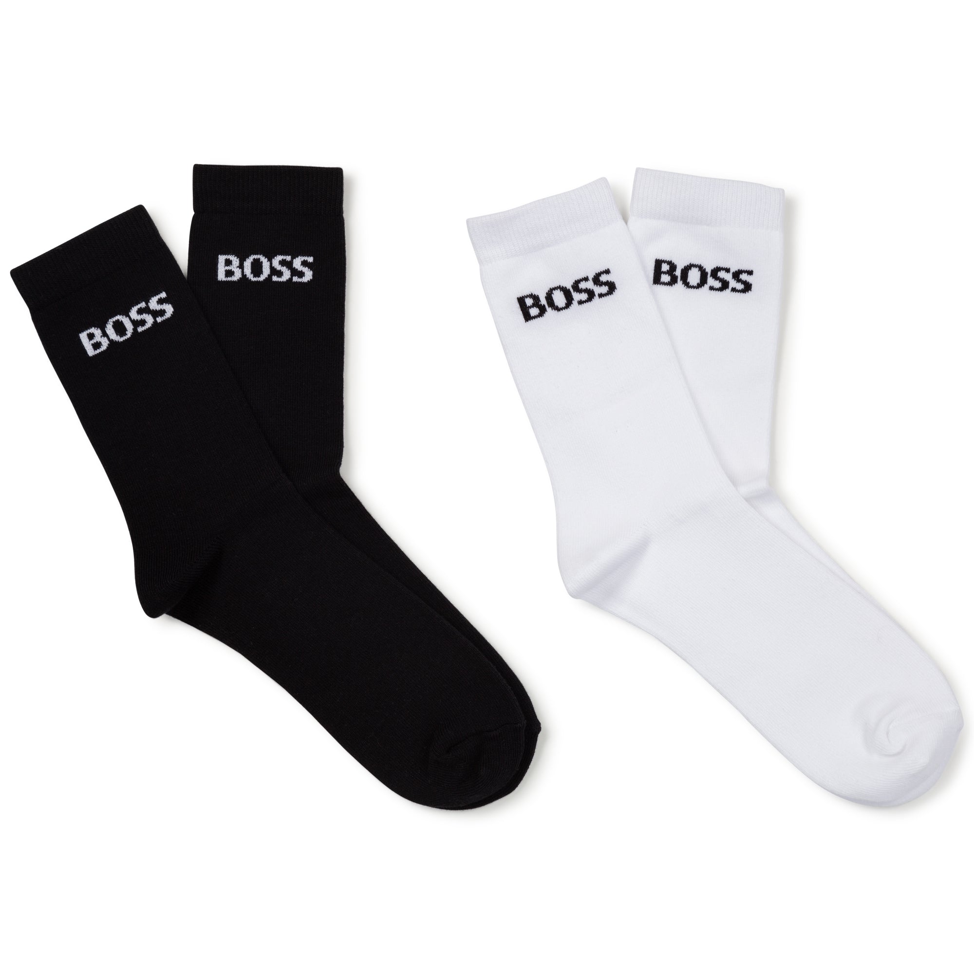 Boys Black & White Logo Socks (2 Pack)