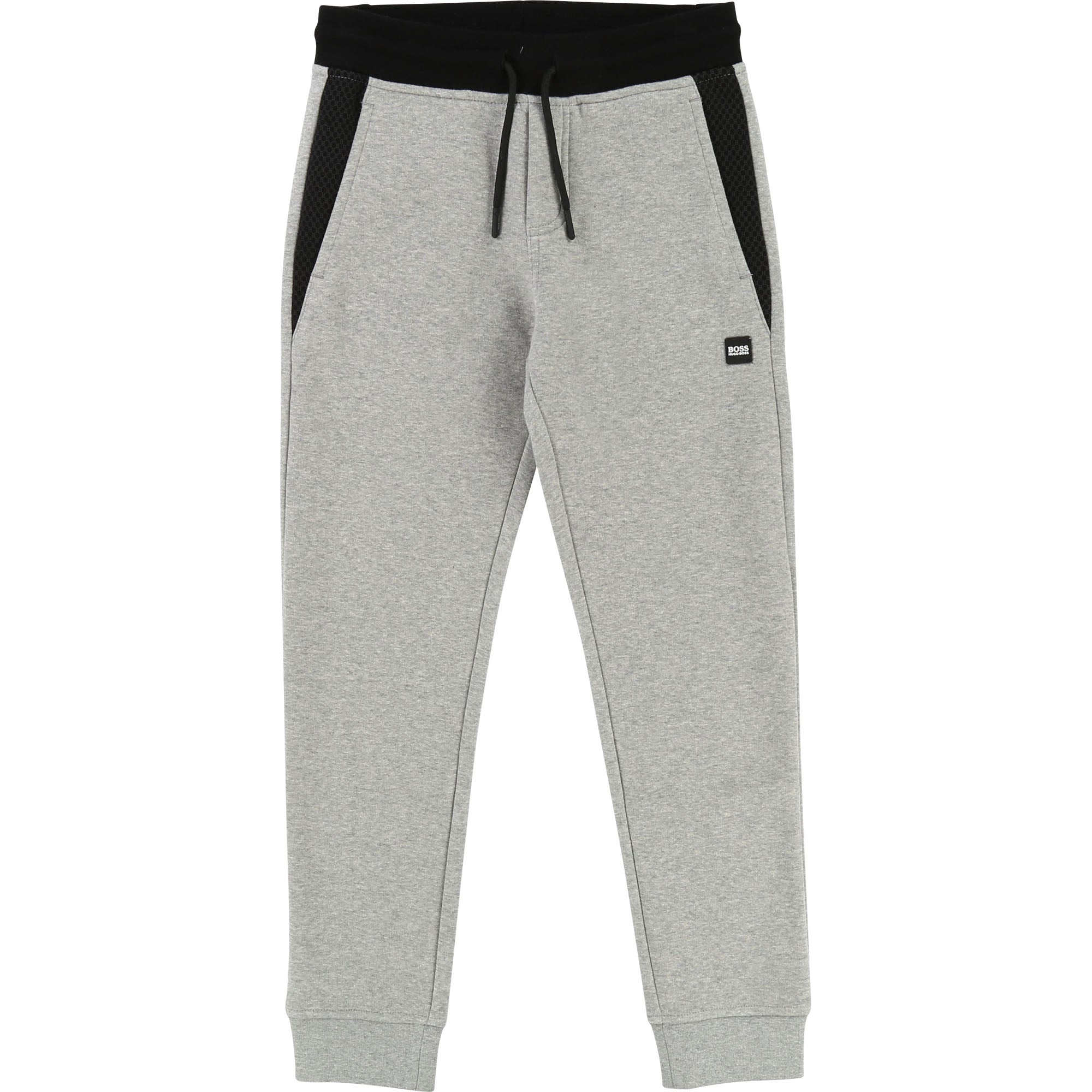 Boys Grey Chine Cotton Trousers