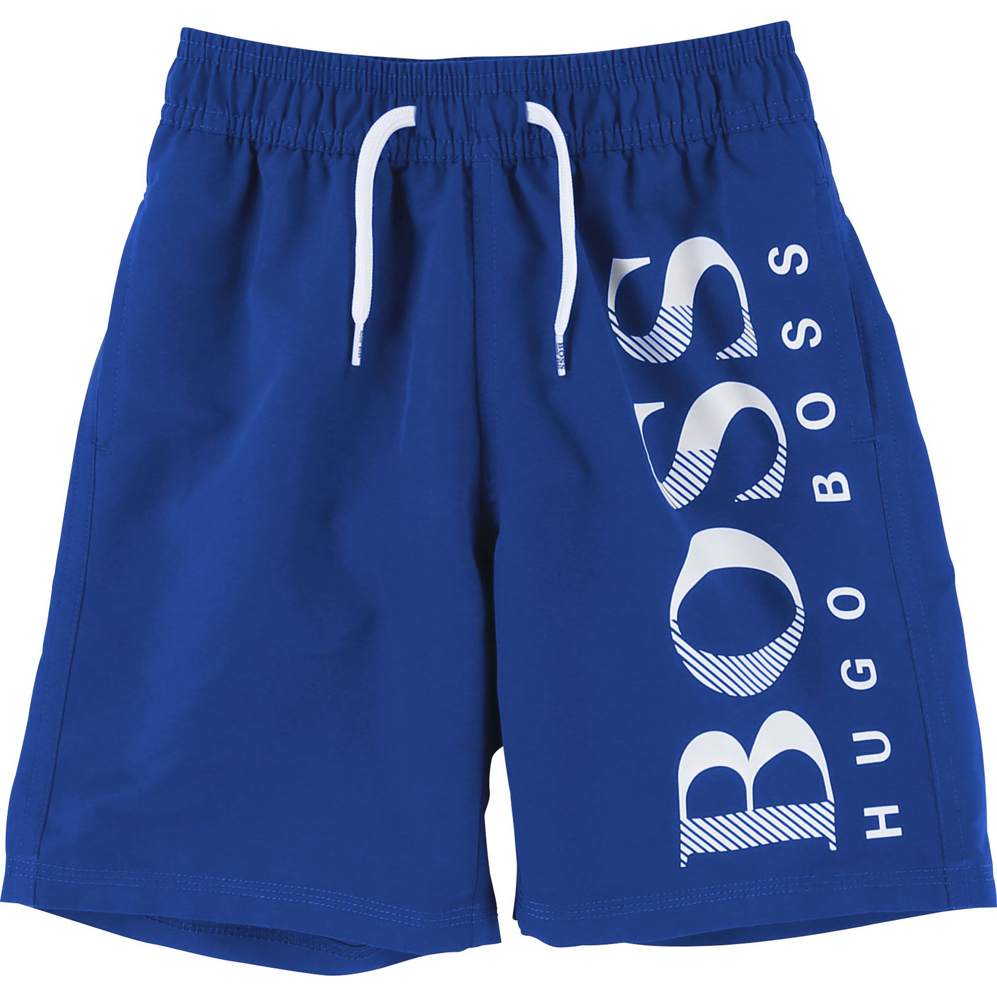 Boys Blue Royal Logo Cotton Shorts