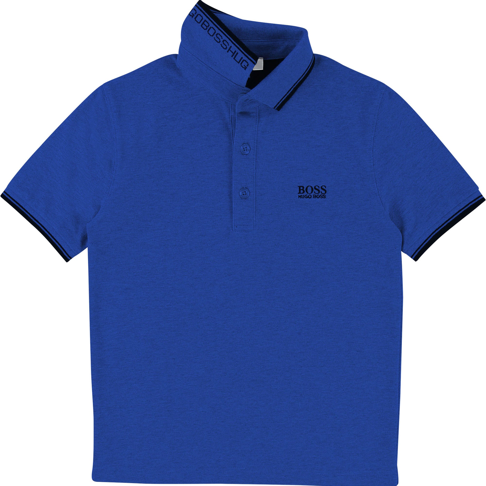 Boys Blue Logo Cotton Polo Shirt