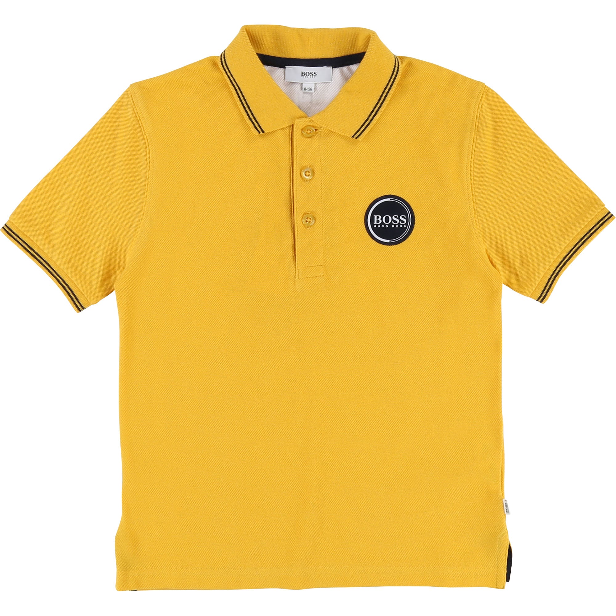 Boys Yellow Cotton Polo Shirt