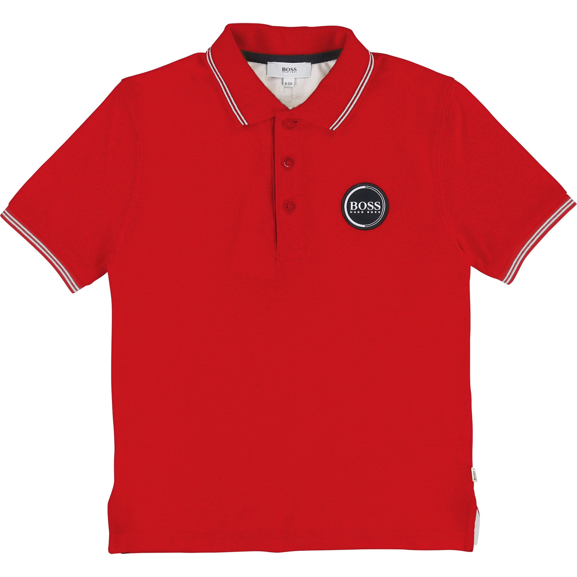 Boys Pop Red Cotton Polo Shirt