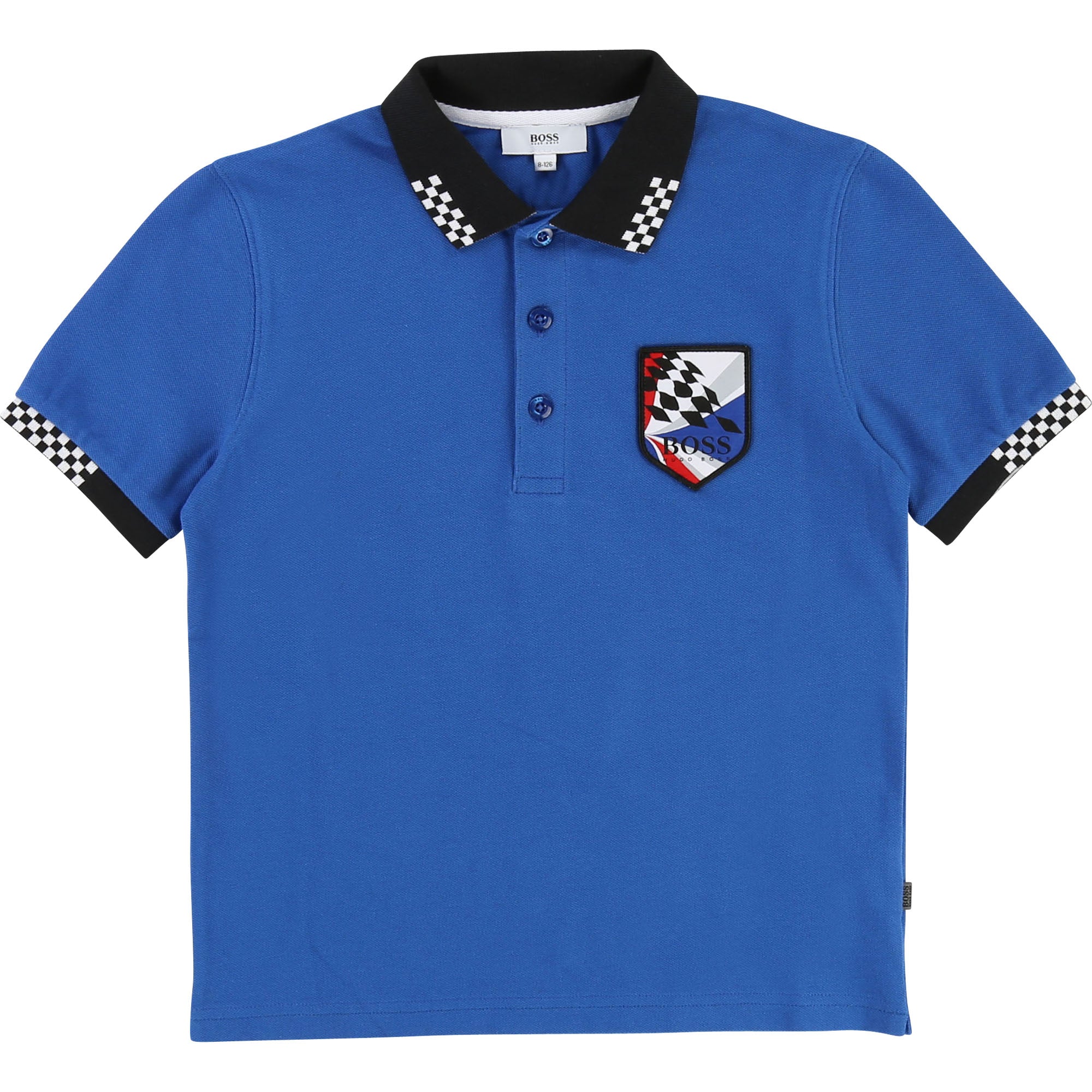 Boys Blue Cotton Polo Shirt