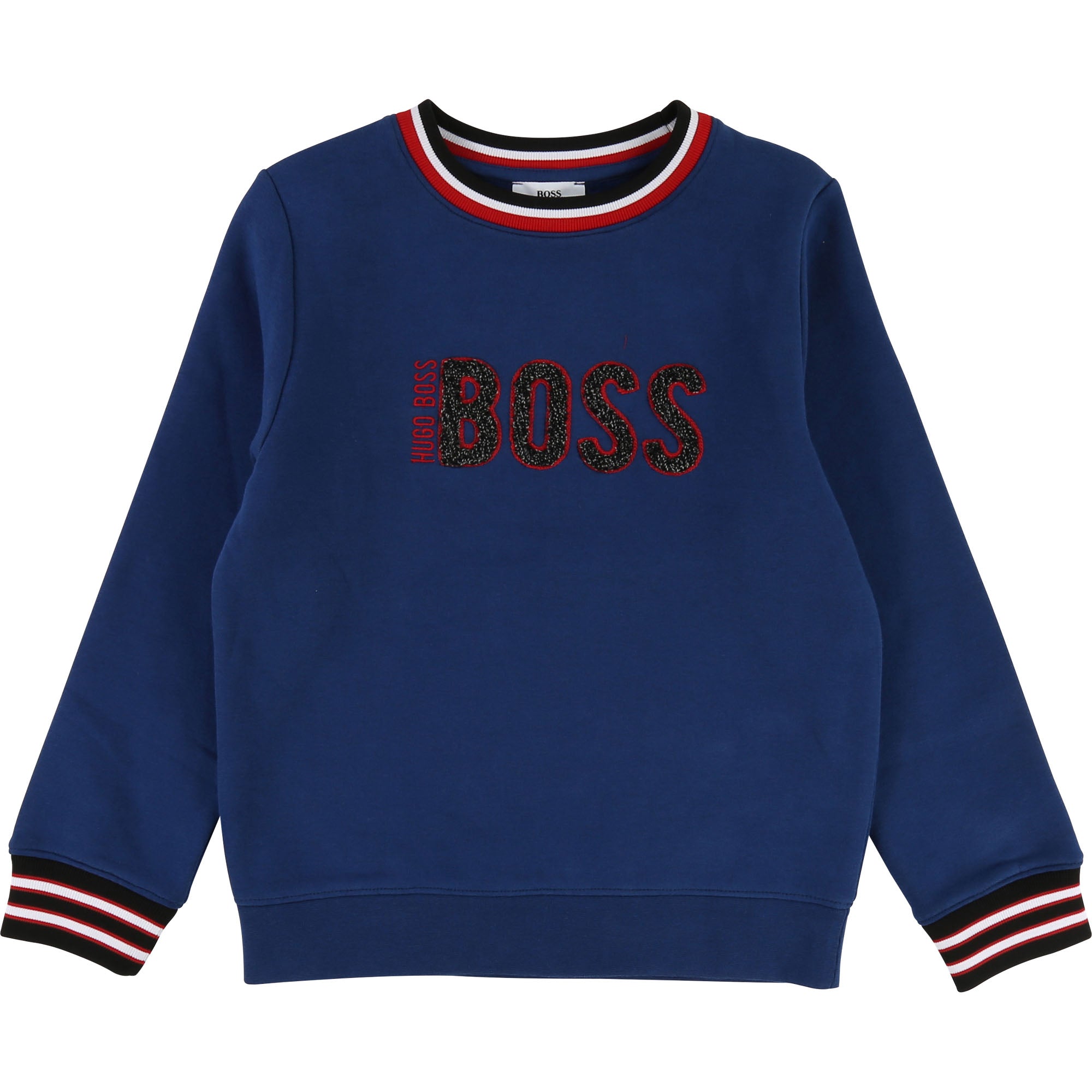 Boys Blue Vague Logo Cotton Sweatshirt