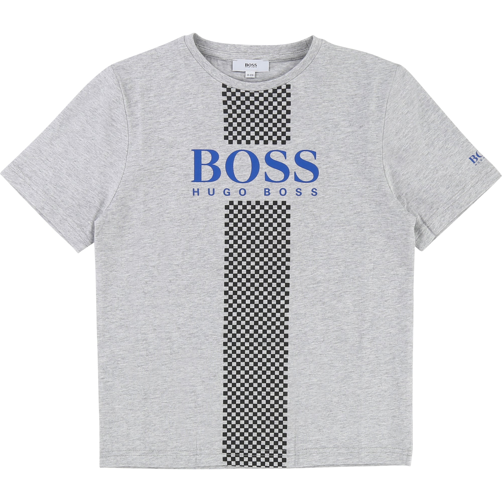 Boys Grey Logo Cotton T-shirt