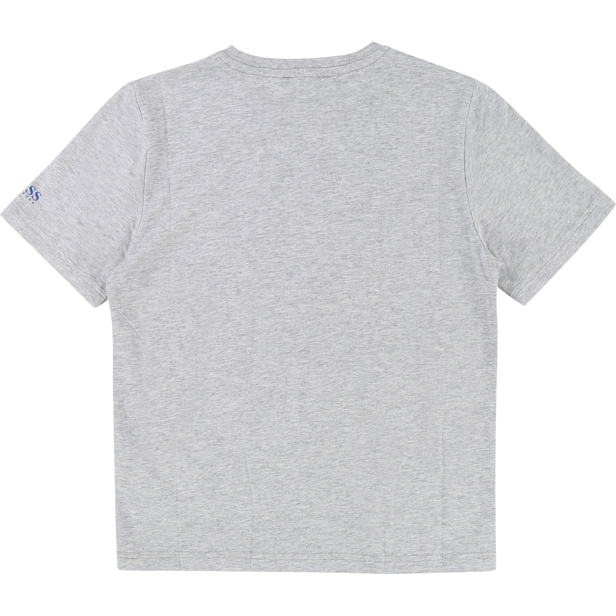 Boys Grey Logo Cotton T-shirt