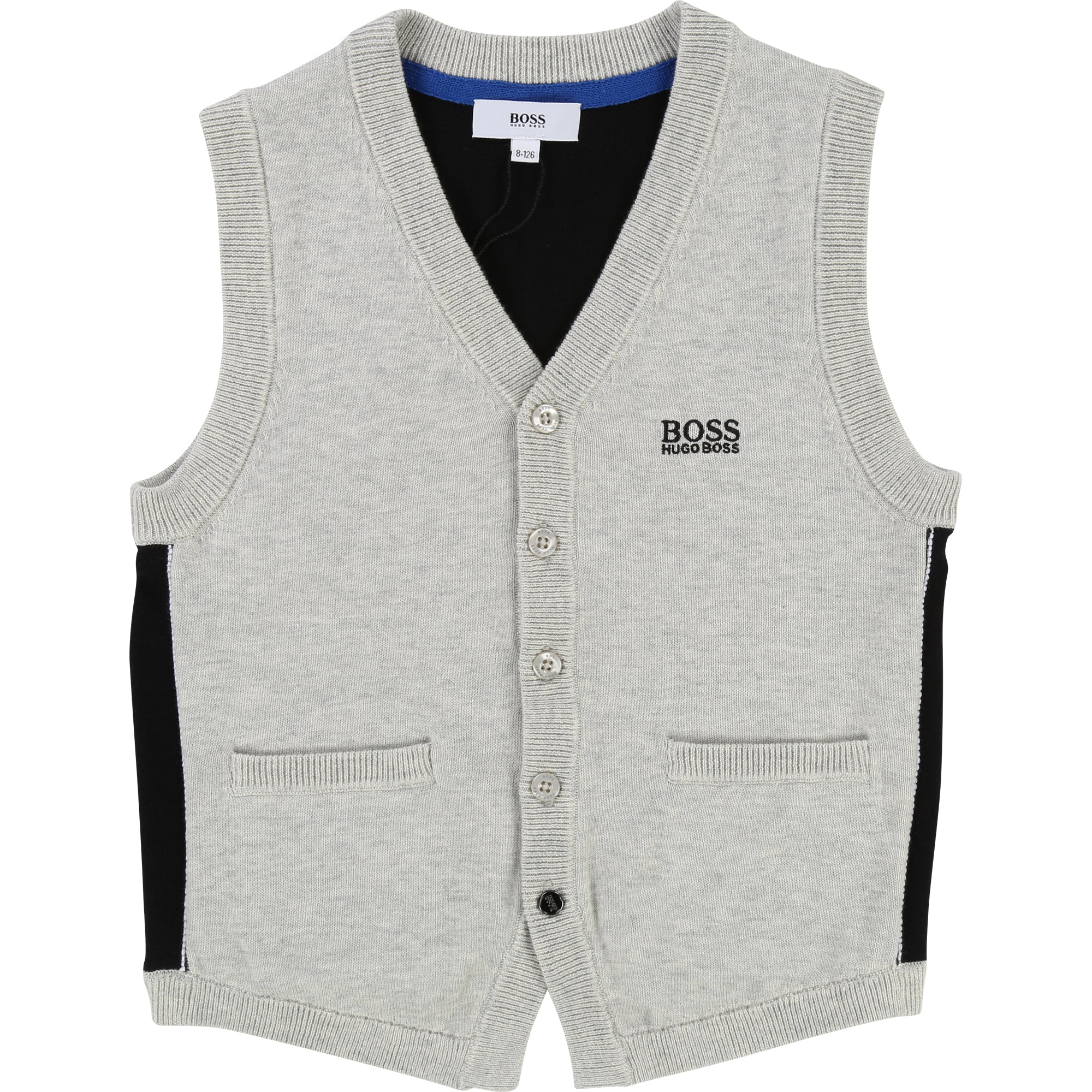 Boys Light Grey China Cotton Gilet