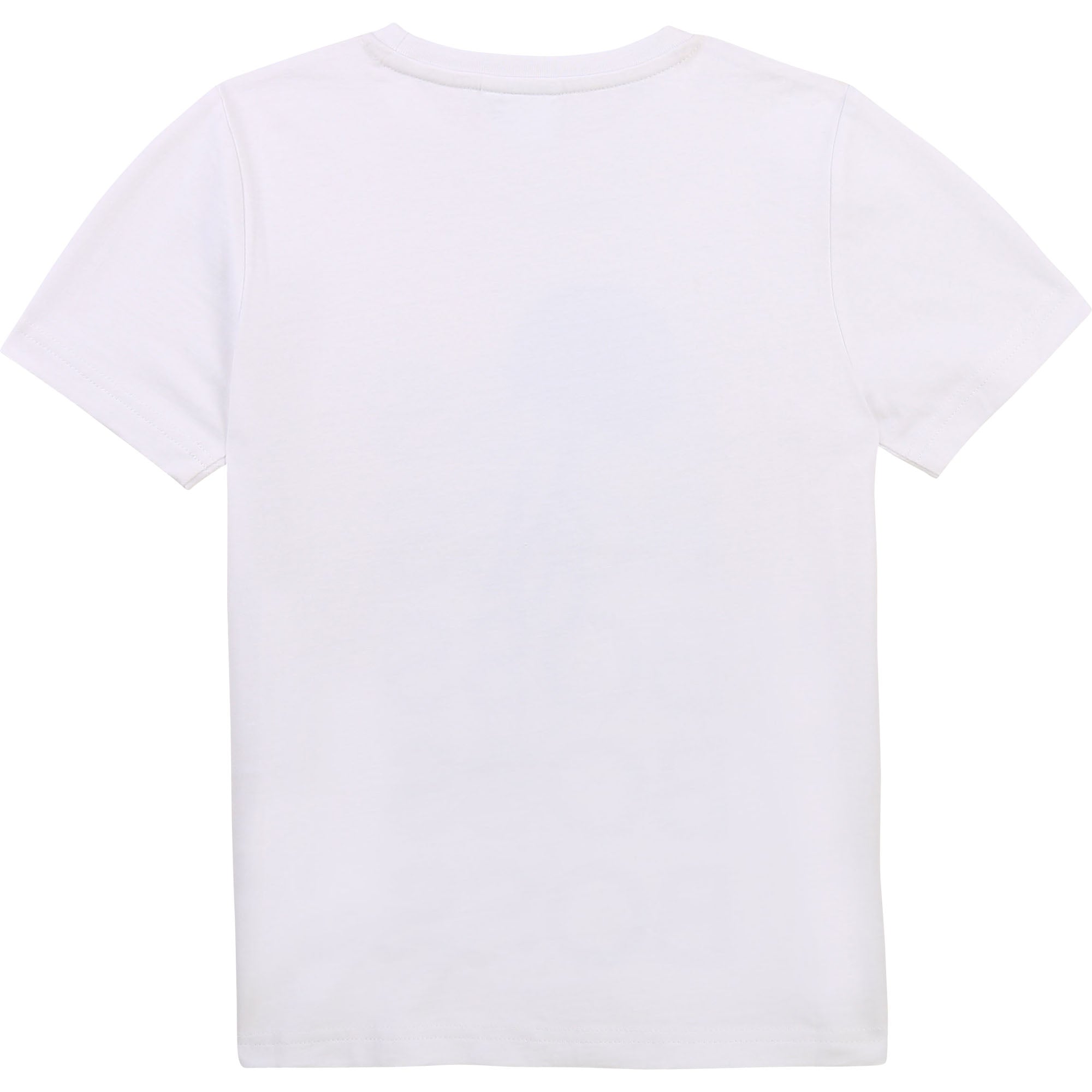 Boys White Logo Cotton T-Shirt