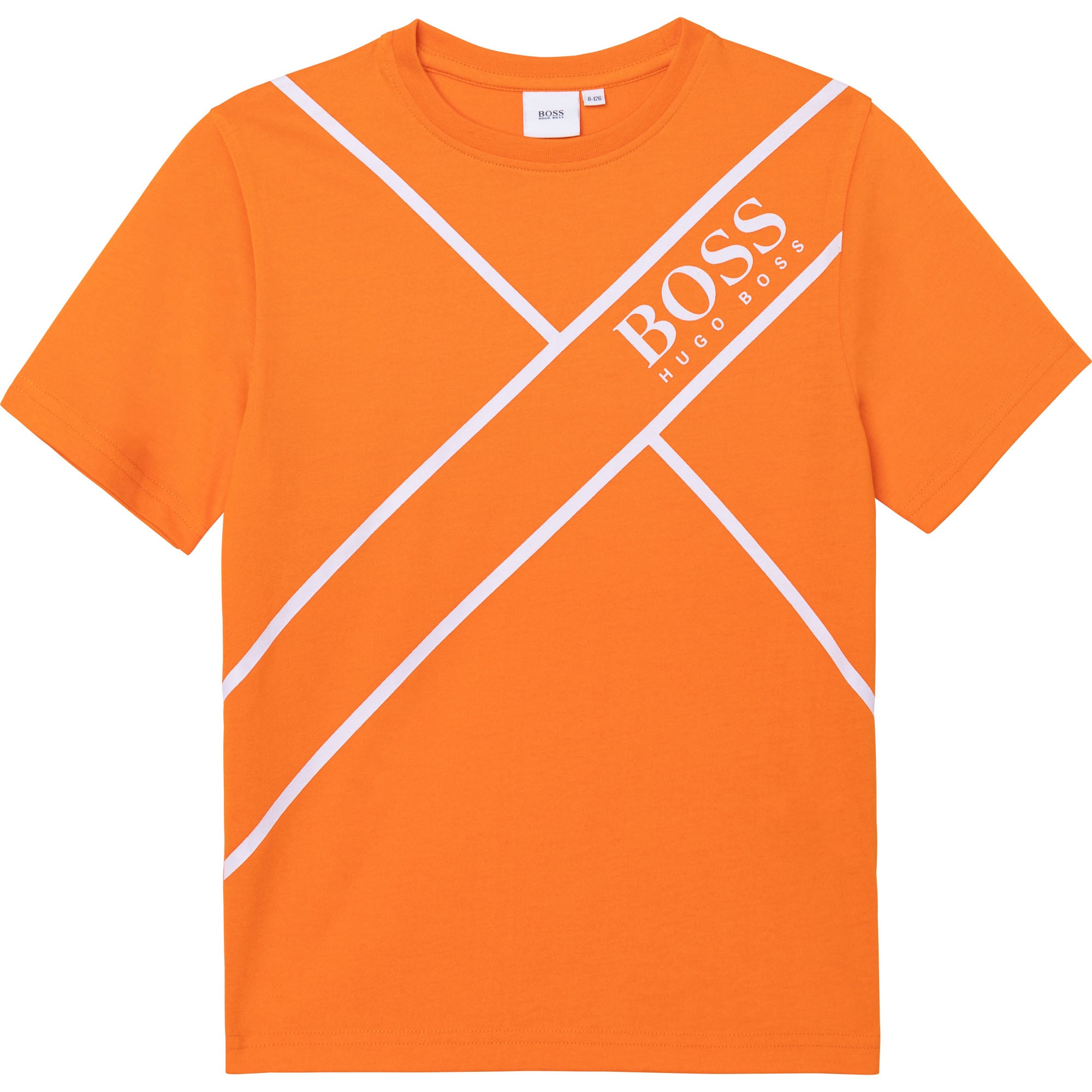 Boys Orange Logo Cotton T-Shirt