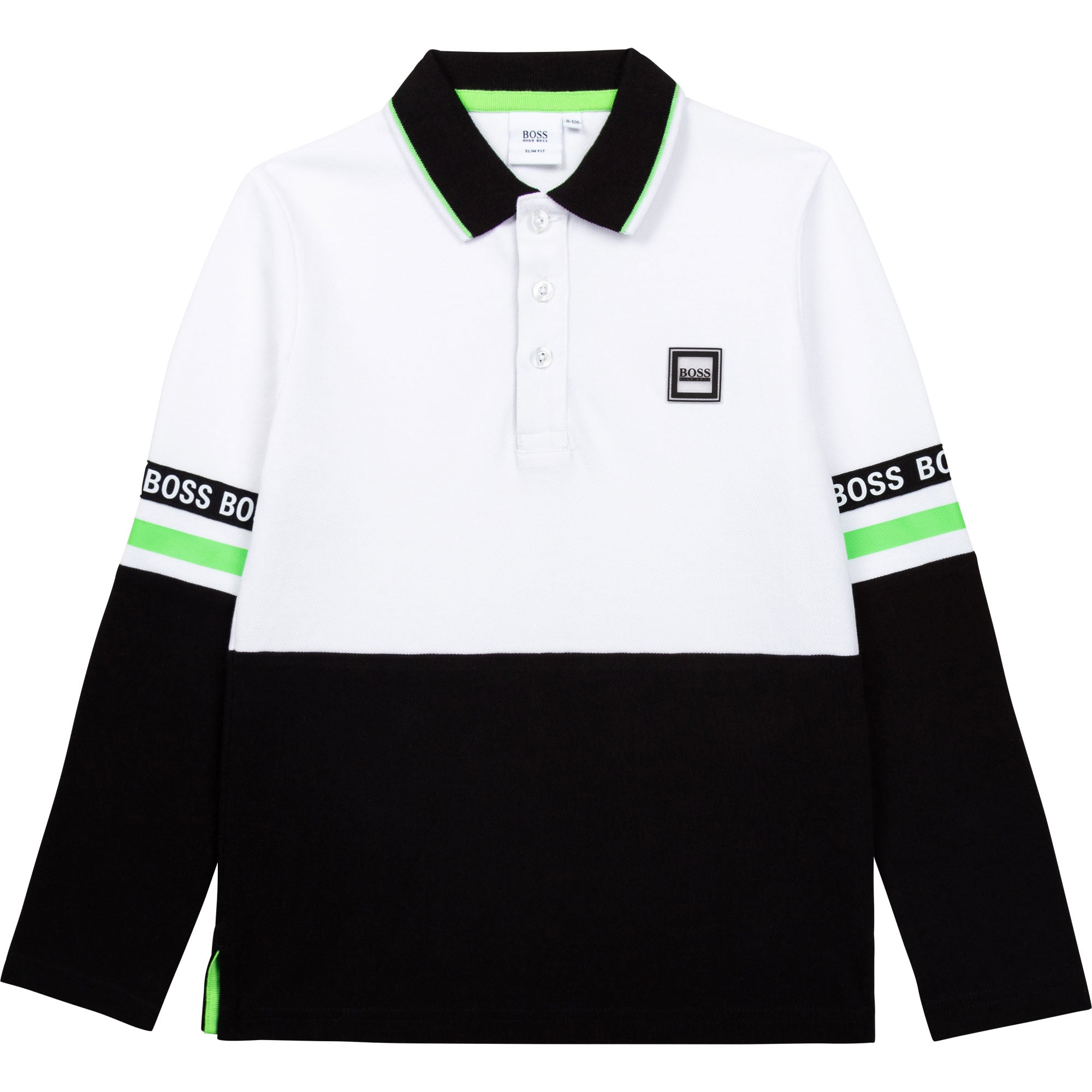 Boys White Logo Cotton Polo Shirt