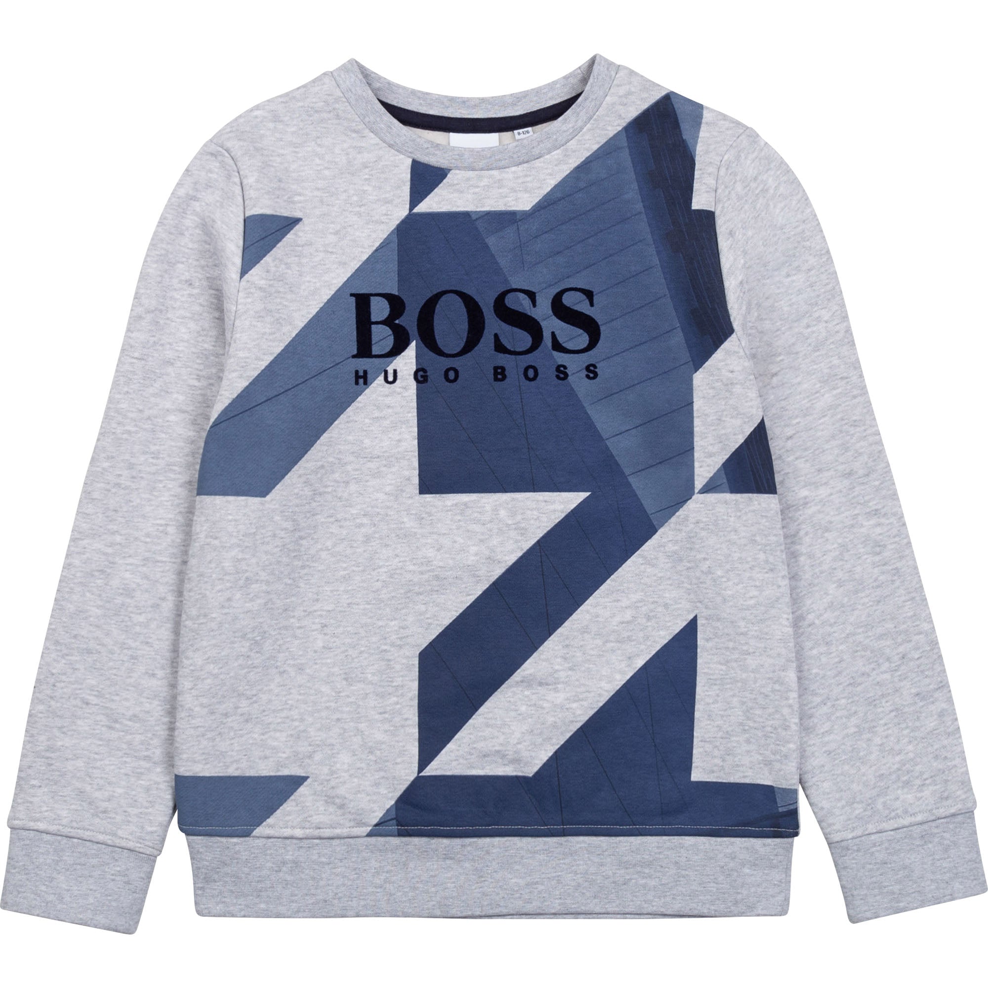 Boys Grey Logo Cotton Sweatshirt